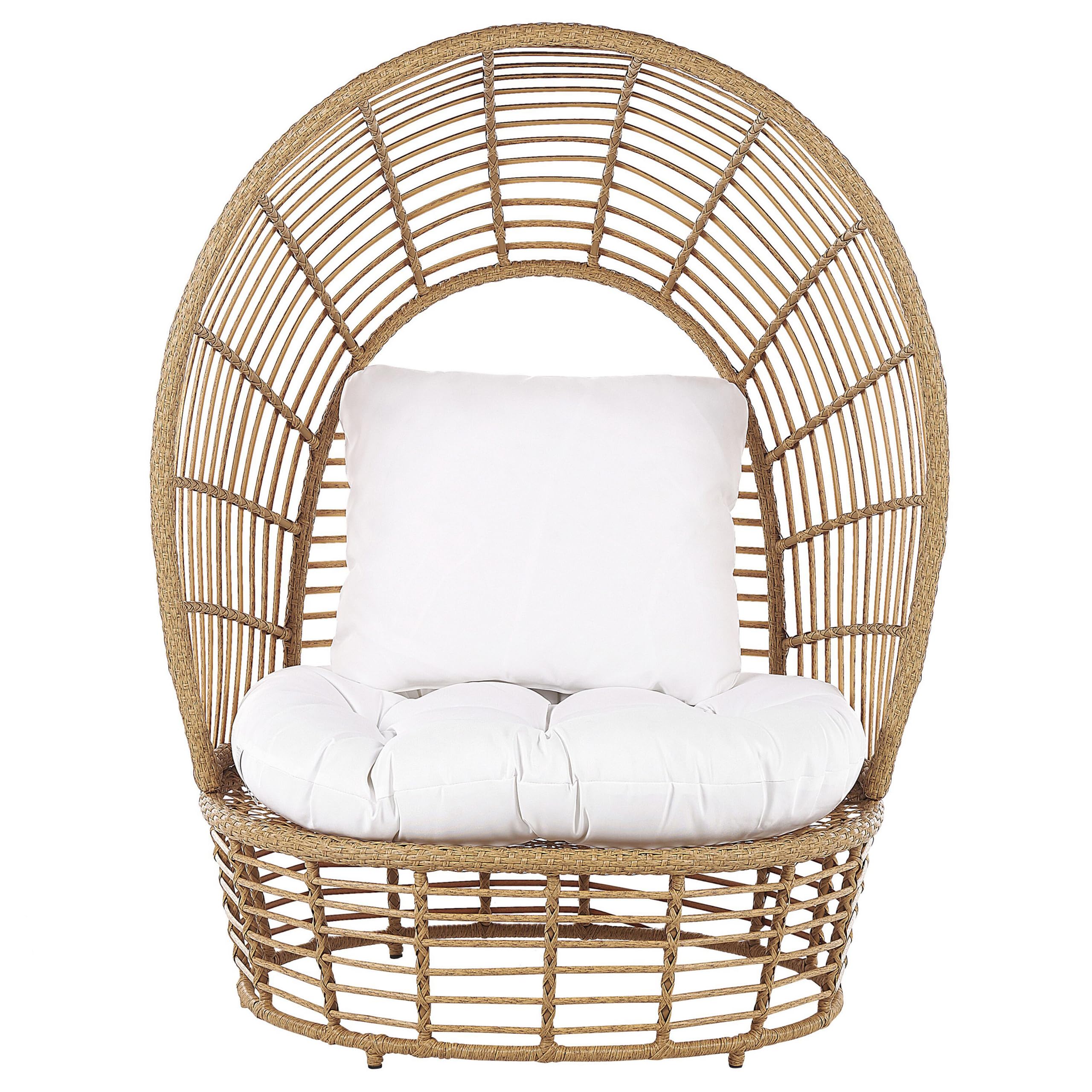 beliani-lido-korbsessel-rattan-beige-mit-kissen image 4