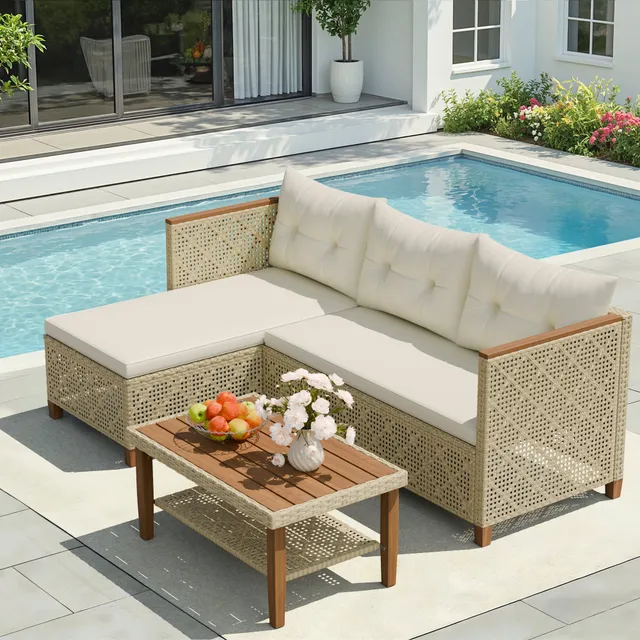 homall-patio-furniture-loungeset-3tlg-beige-rattan-l-form image 1