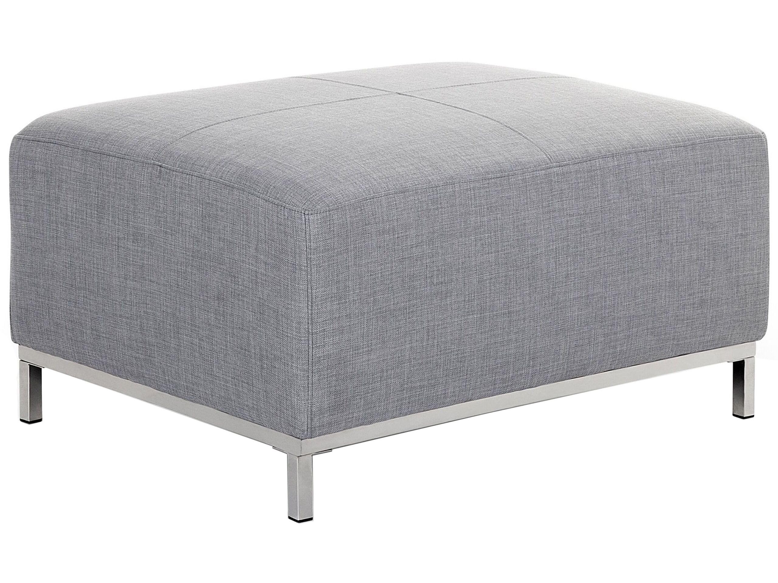 beliani-oslo-pouf-hocker-stoff-hellgrau-95x46cm image 1