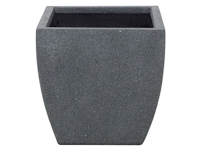 beliani-oricos-bertopf-39x39x38-cm-dunkelgrau-tonfaser image 1