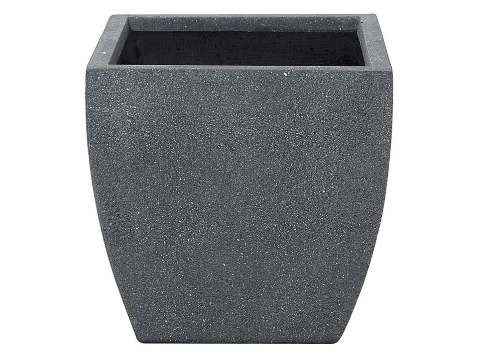 beliani-oricos-bertopf-39x39x38-cm-dunkelgrau-tonfaser image 1