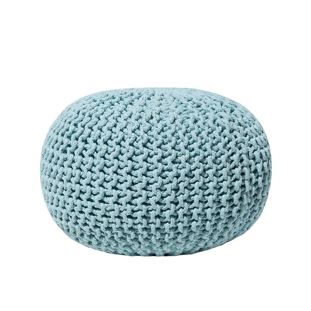 beliani-conrad-sitzpouf-baumwolle-hellblau-50x35-cm image 1