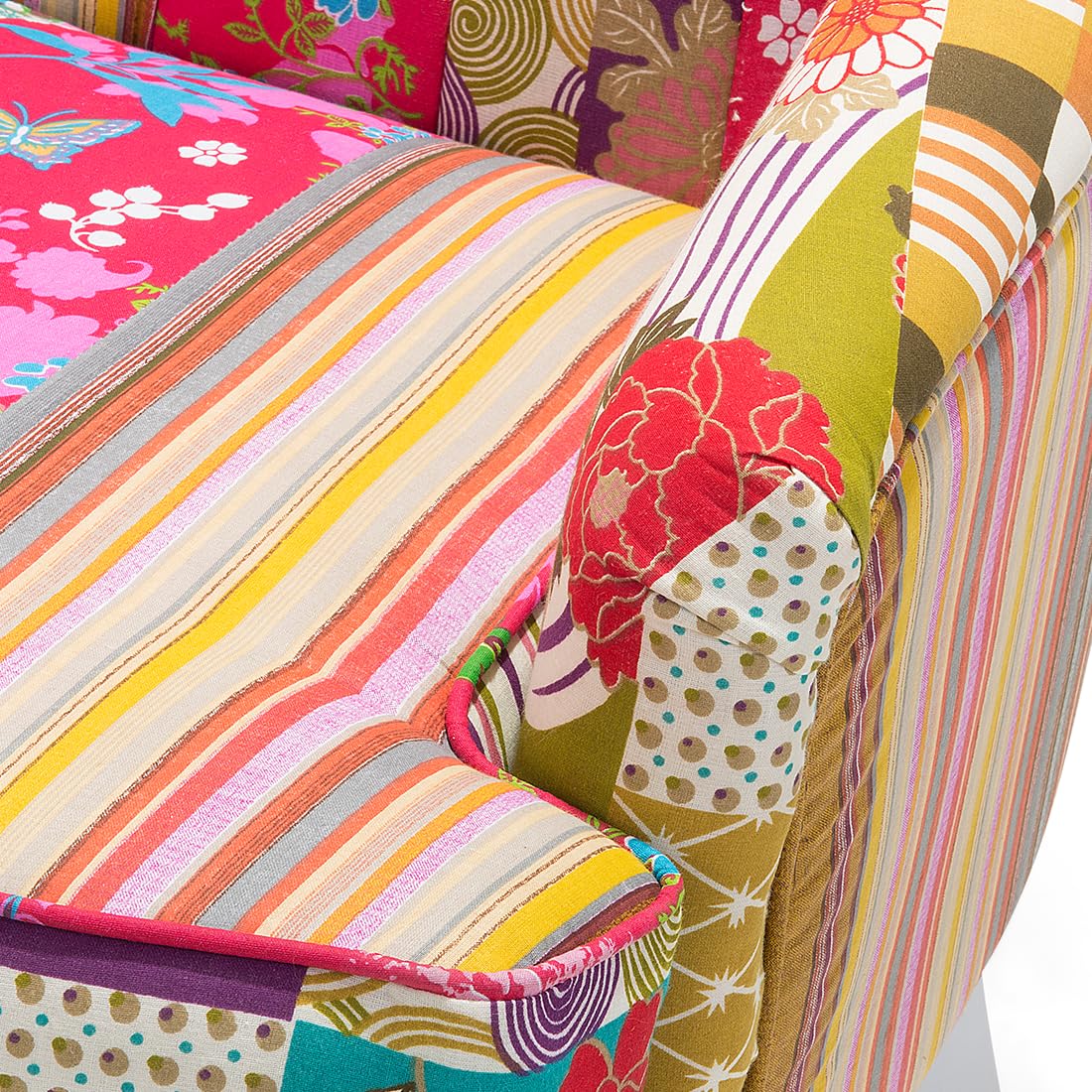 beliani-molde-ohrensessel-patchwork-fuchsia-stoff-holzbeine image 6
