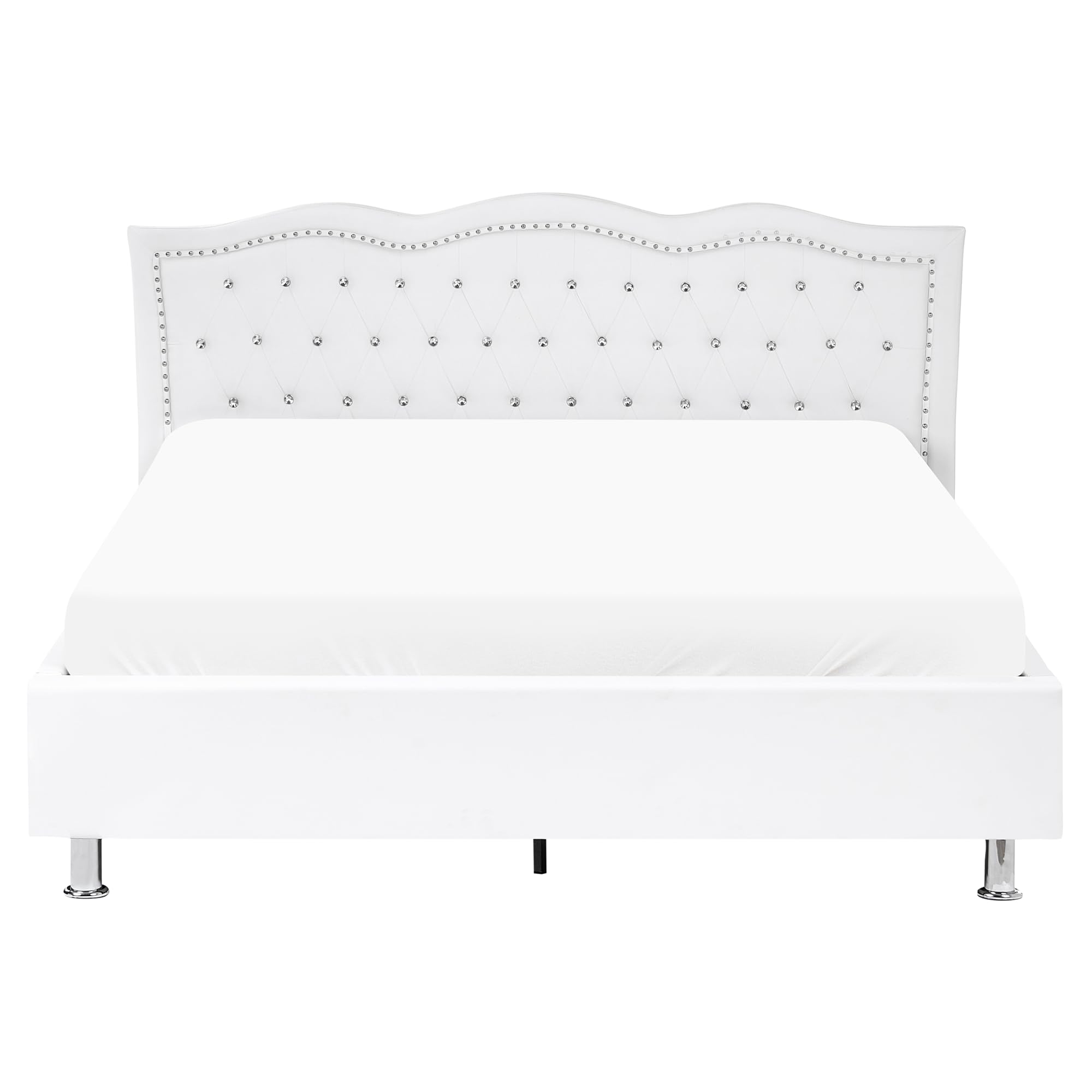 beliani-betten-metz-bett-160x200-wei-kunstleder image 6