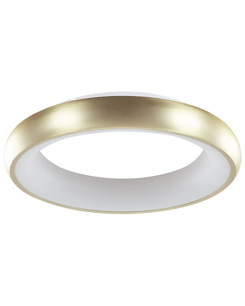 beliani-ataran-deckenleuchte-gold-ring-led-warm image 1