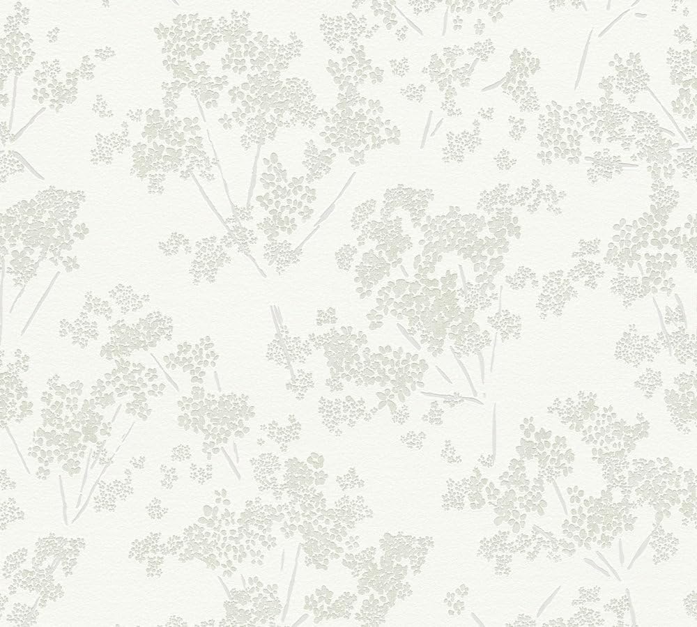 a-s-cr-ation-vliestapete-landhaus-wei-gr-n-grau-floral-395482 image 2