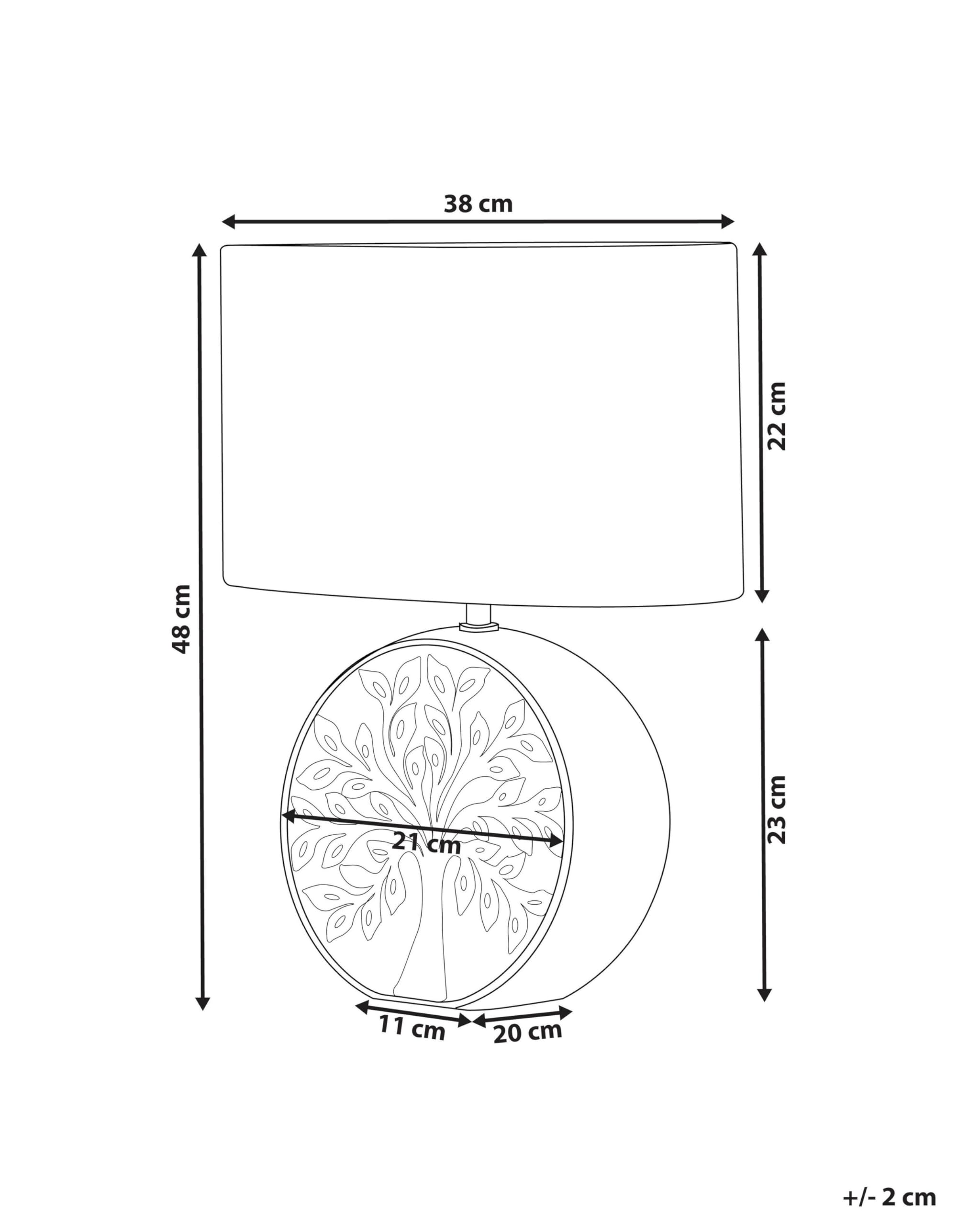 beliani-kherlen-tischlampe-keramik-silber-48-cm-baummotiv image 3