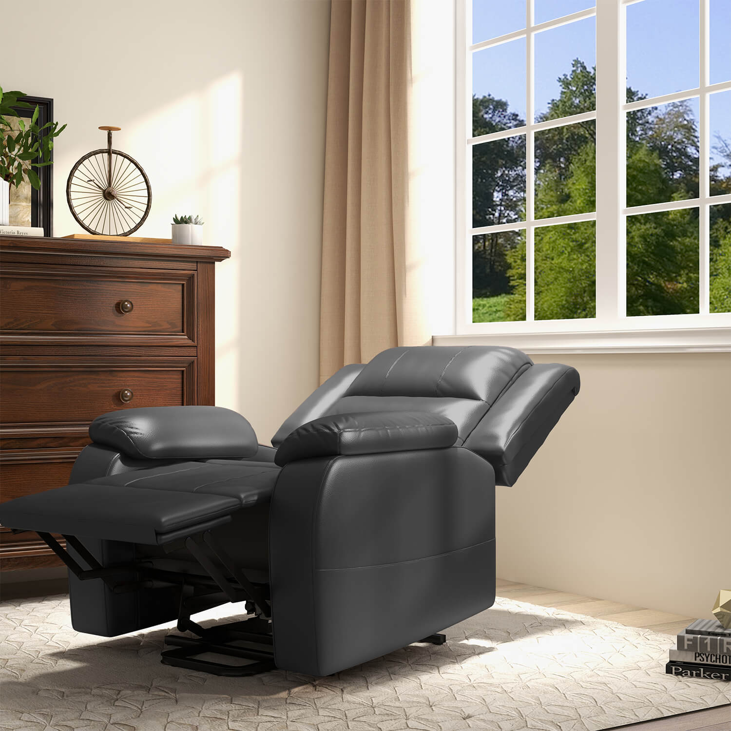 homall-recliner-aufstehsessel-kunstleder-schwarz-mit-massage image 3