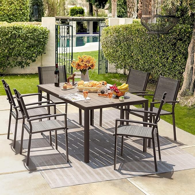 homall-patio-furniture-gartenm-bel-set-7-tlg-grau image 2