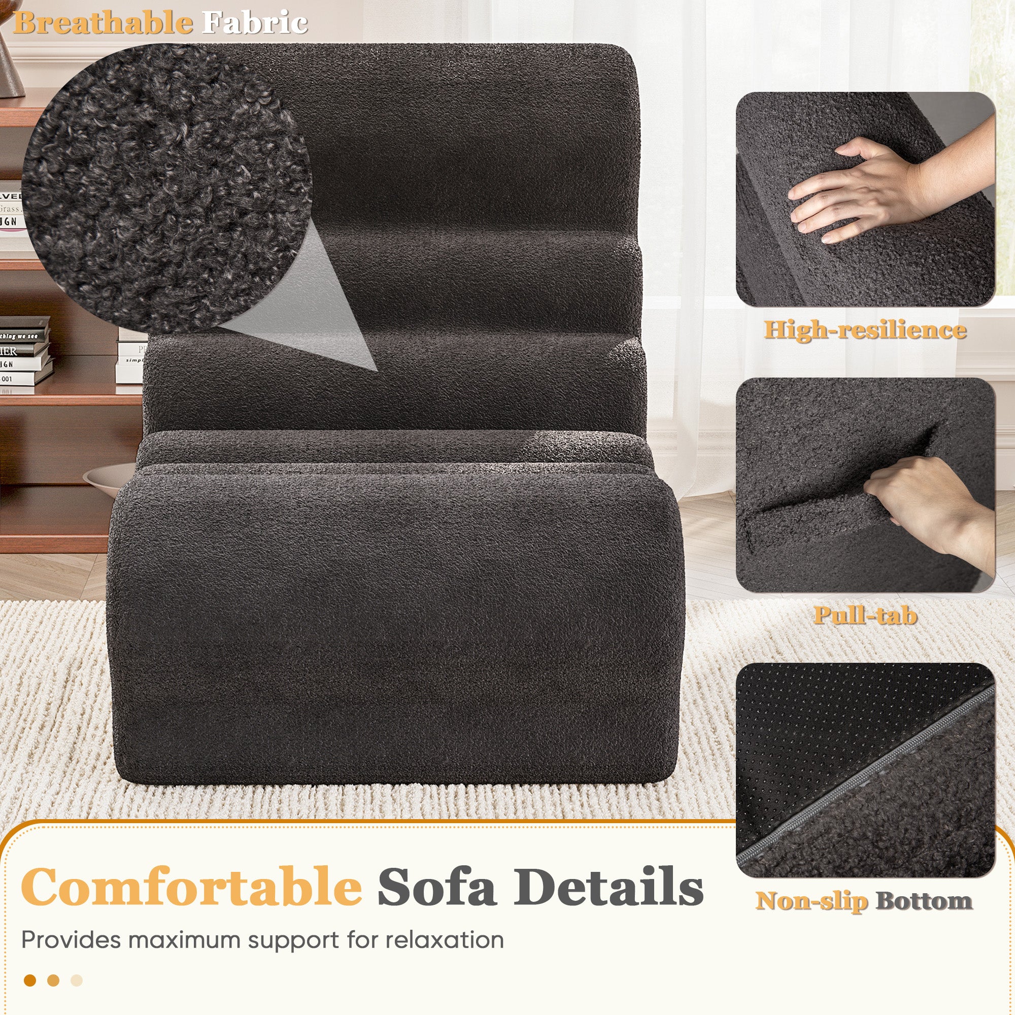 homall-sofa-teddy-sitzsack-sessel-pl-sch-grau image 7