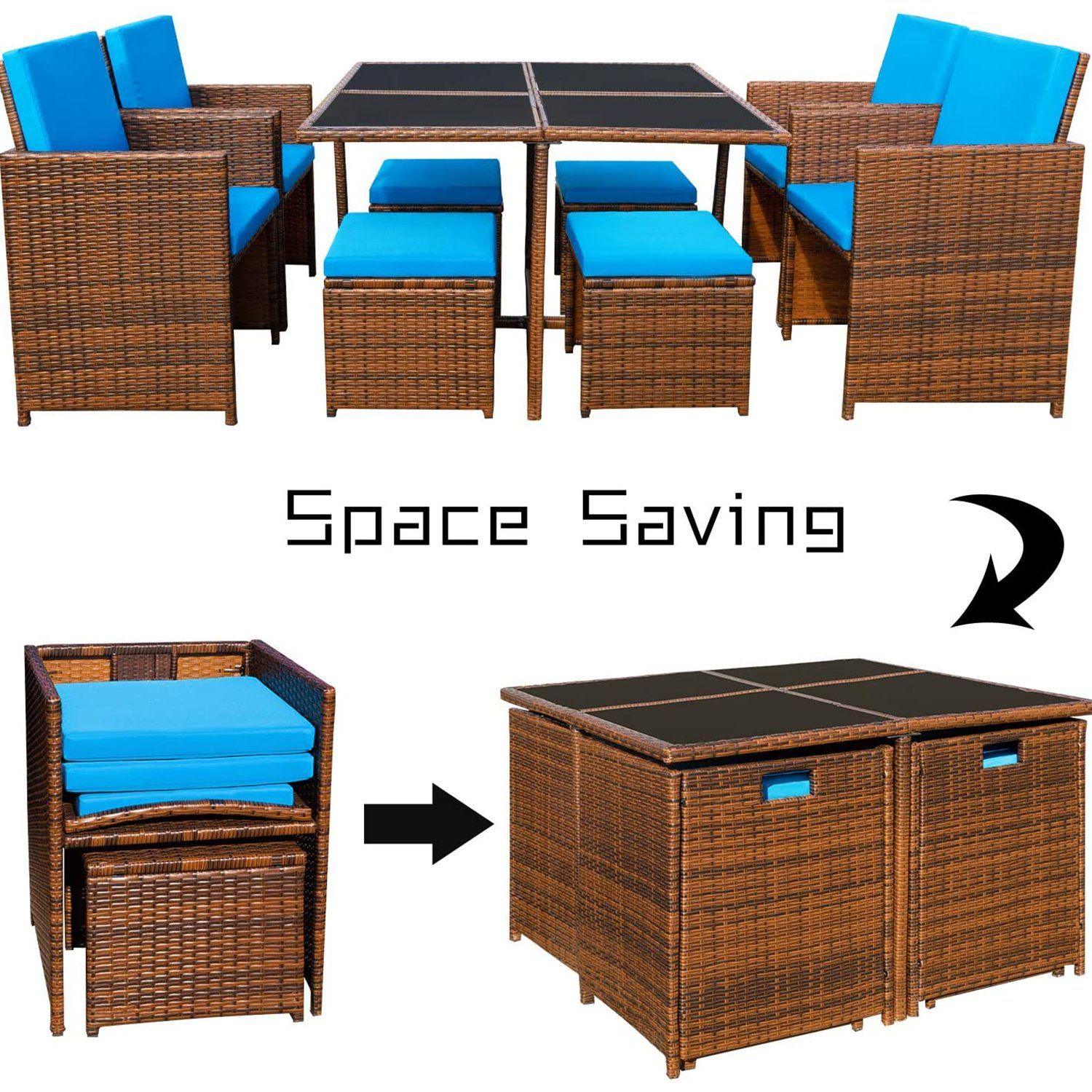 homall-patio-furniture-9-teilige-rattan-sitzgruppe-blau image 6