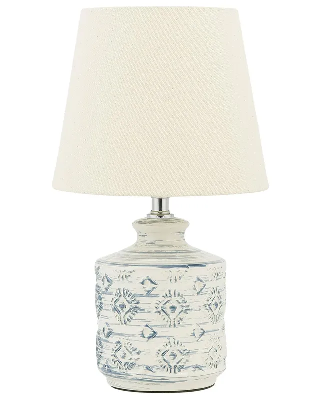 beliani-rosanna-tischleuchte-beige-keramik-35-cm image 1