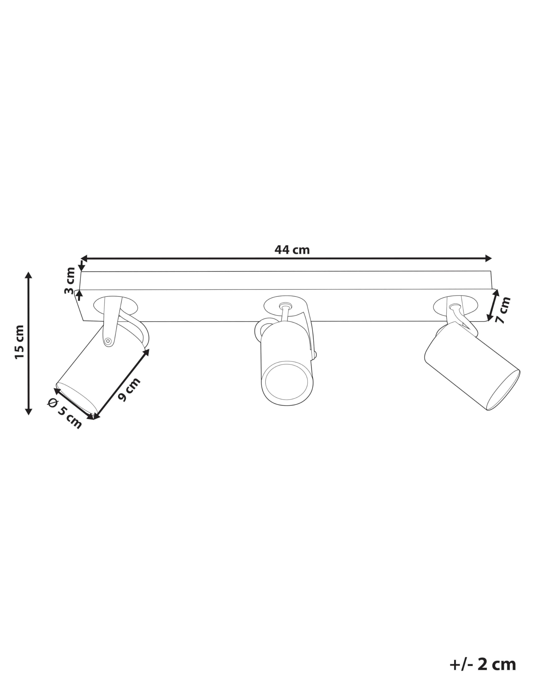 beliani-klip-deckenspot-3-flammig-wei-metall-schwenkbar image 3