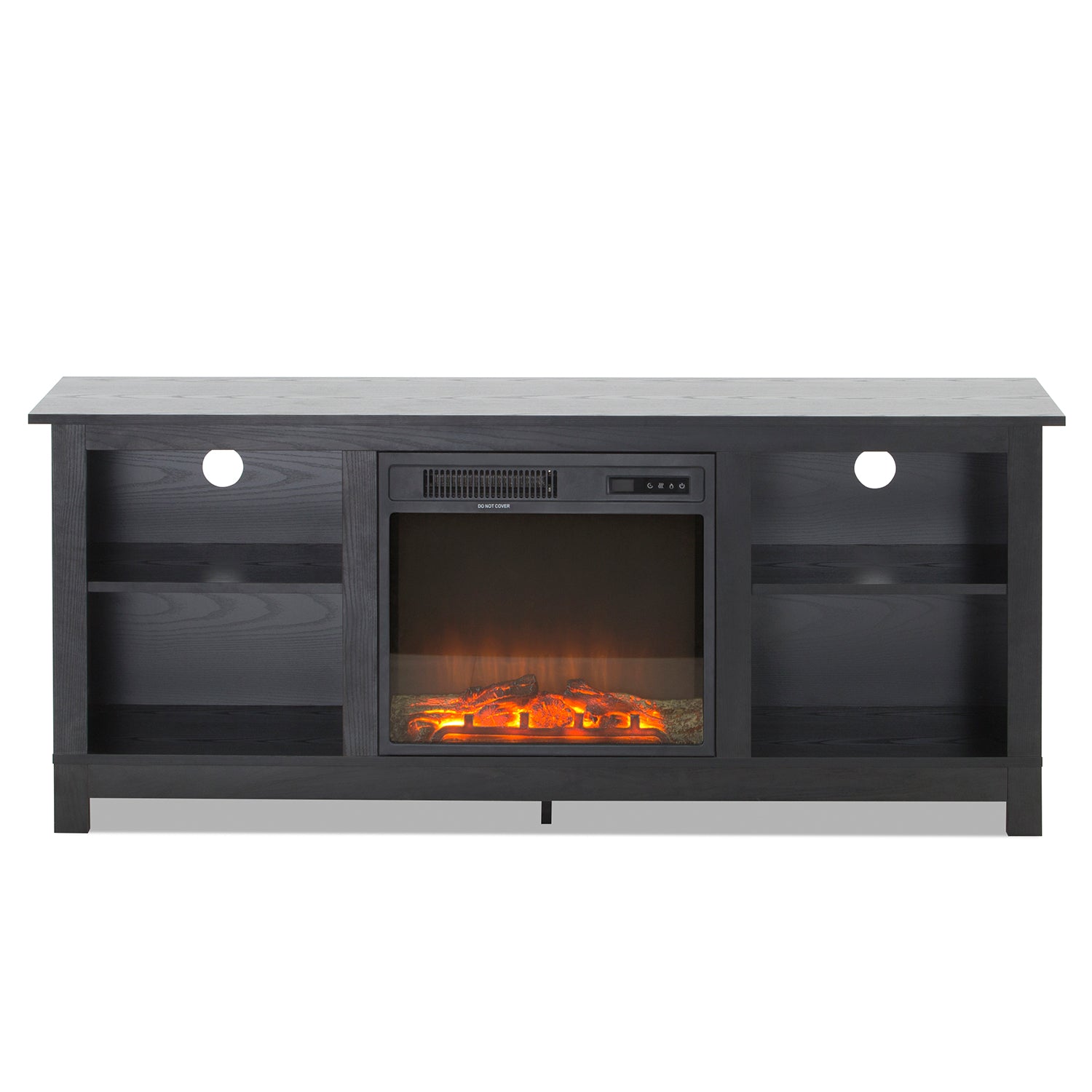 homall-tv-stand-tv-schrank-schwarz-mit-elektrokamin-65-zoll image 1