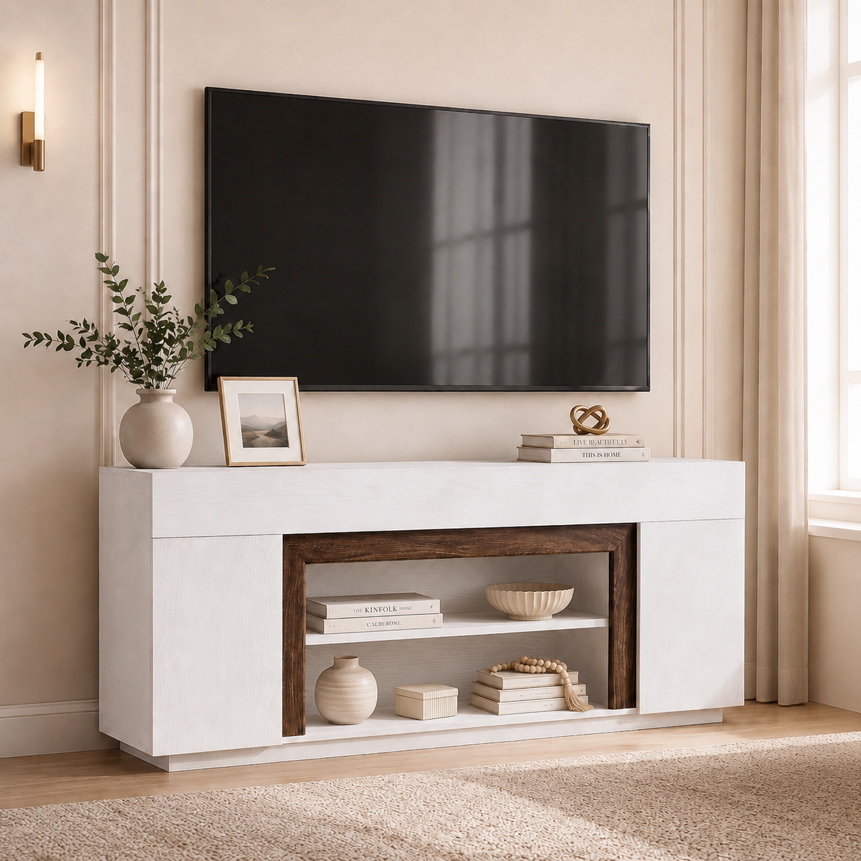 homall-tv-stand-tv-schrank-70-zoll-schwarz-walnuss image 3