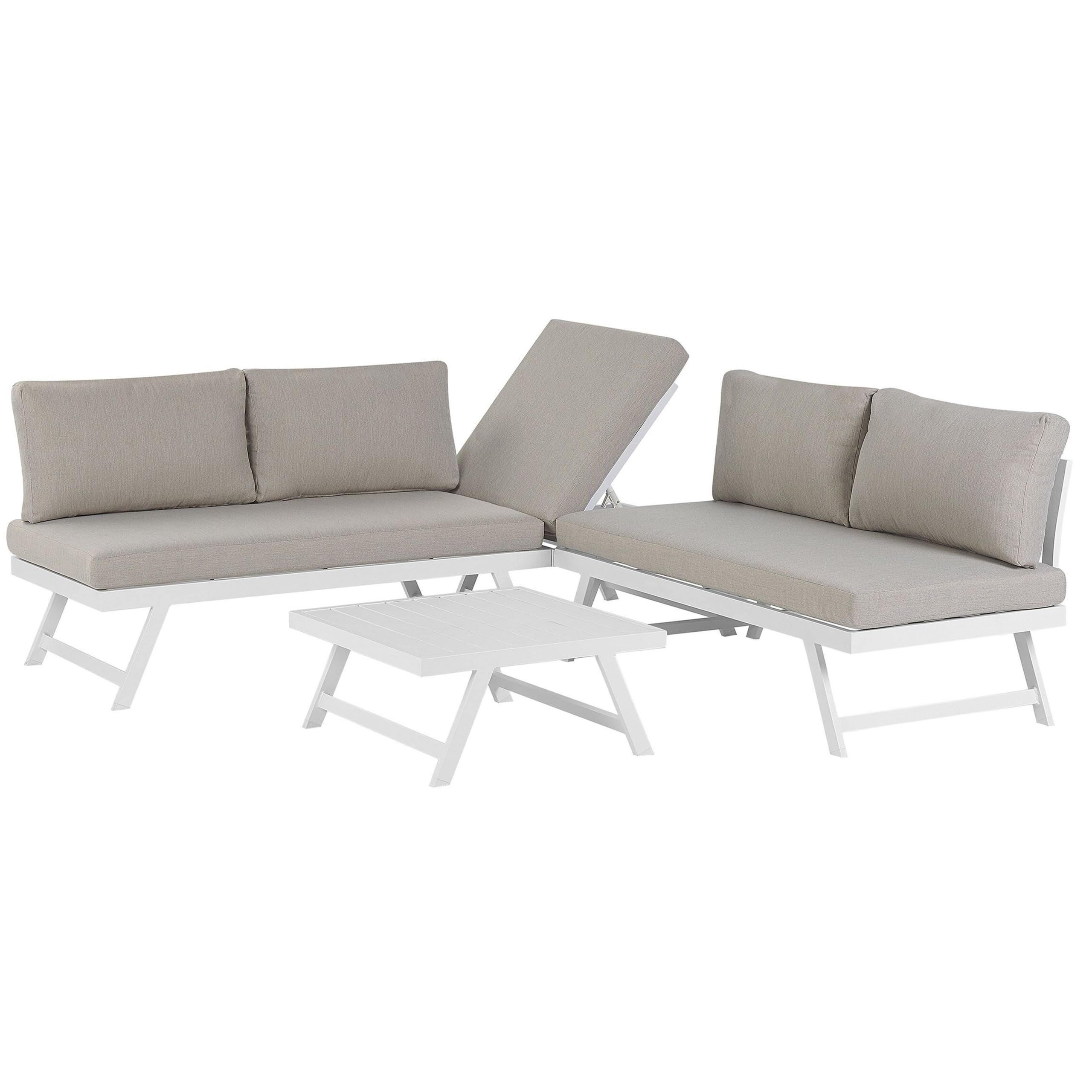 beliani-coccorino-sitzgruppe-aluminium-taupe-5-sitzer-verstellbar image 6