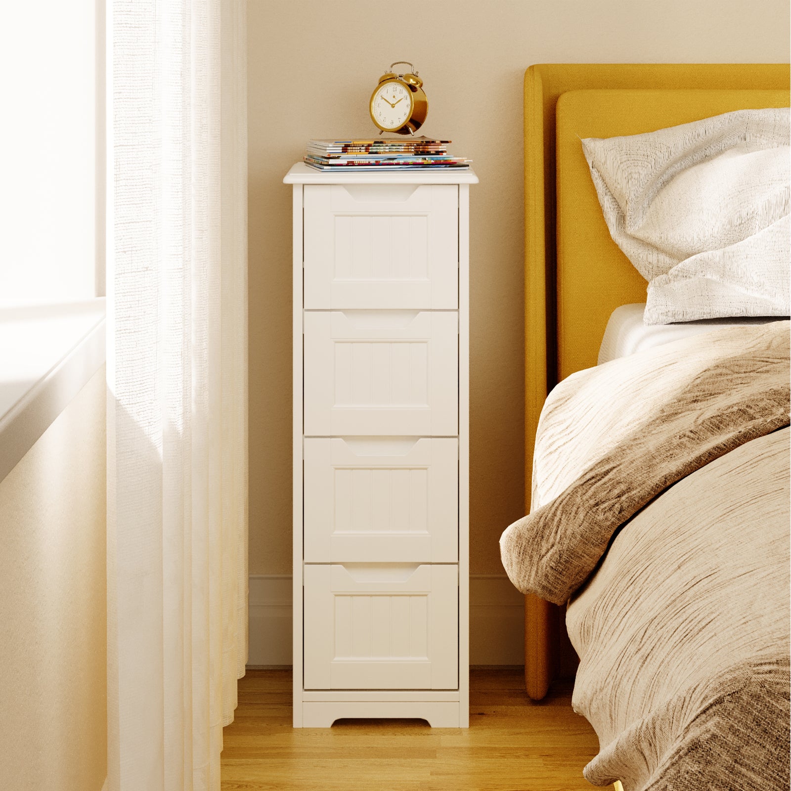 bealife-ap27-kommode-wei-4-schubladen-schmal image 8