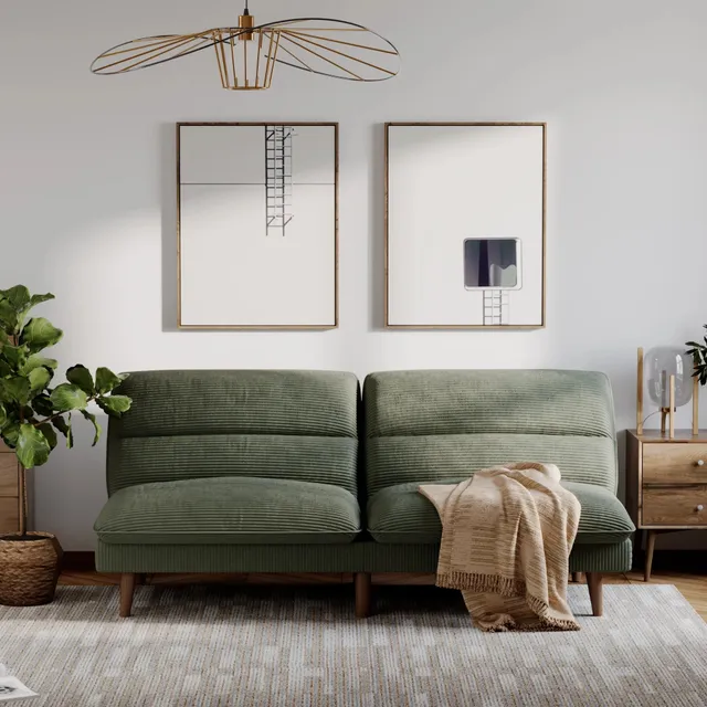 homall-bedroom-schlafsofa-cord-2-sitzer-beige image 1