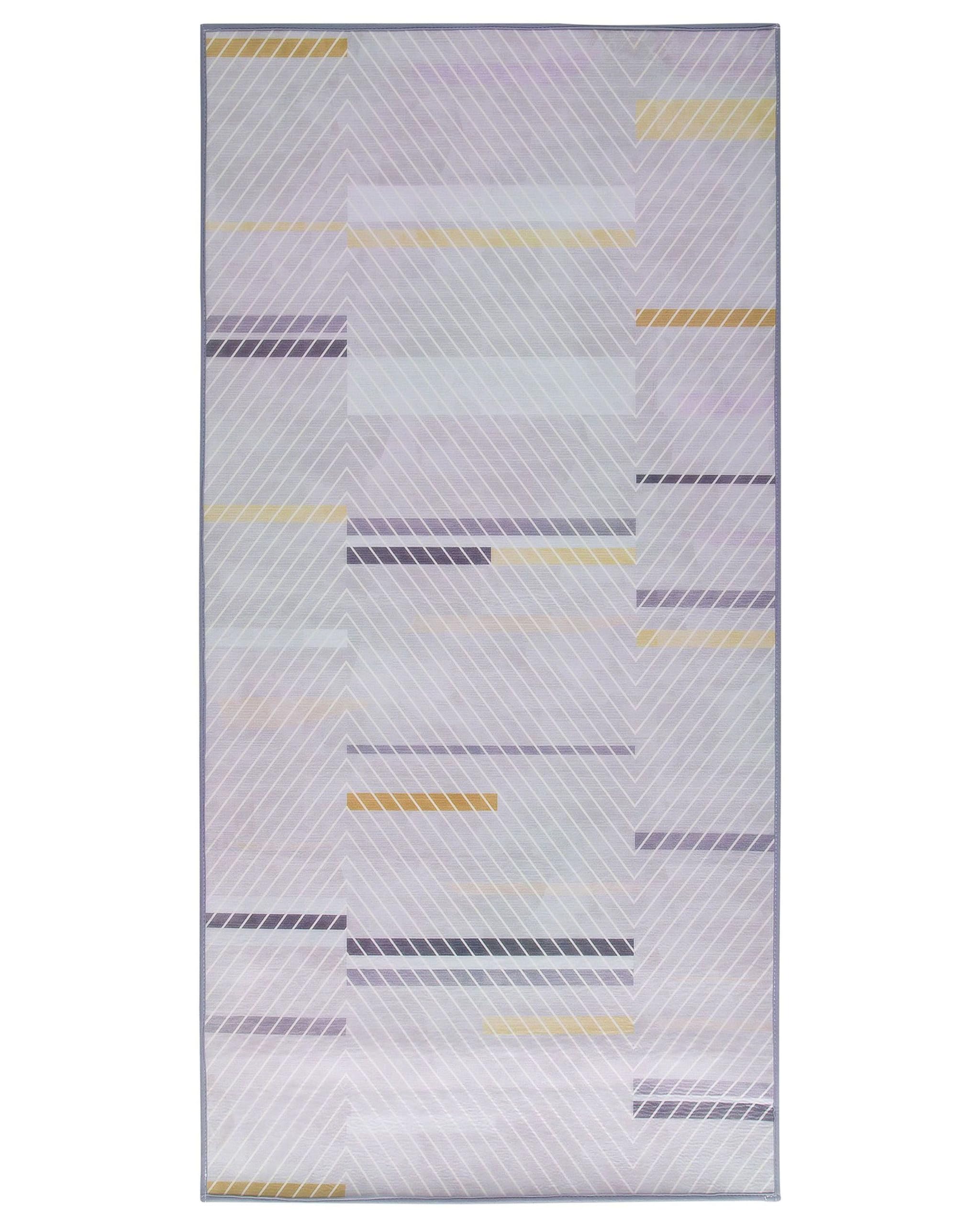 beliani-ergenli-teppich-grau-gelb-80x150-streifen image 1