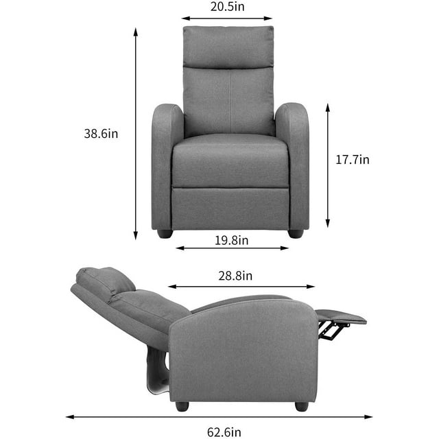 homall-recliner-chair-fernsehsessel-stoff-schwarz-massage image 6