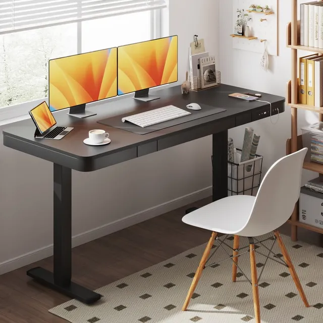 homall-standing-desk-schreibtisch-48-schwarz-h-henverstellbar image 1