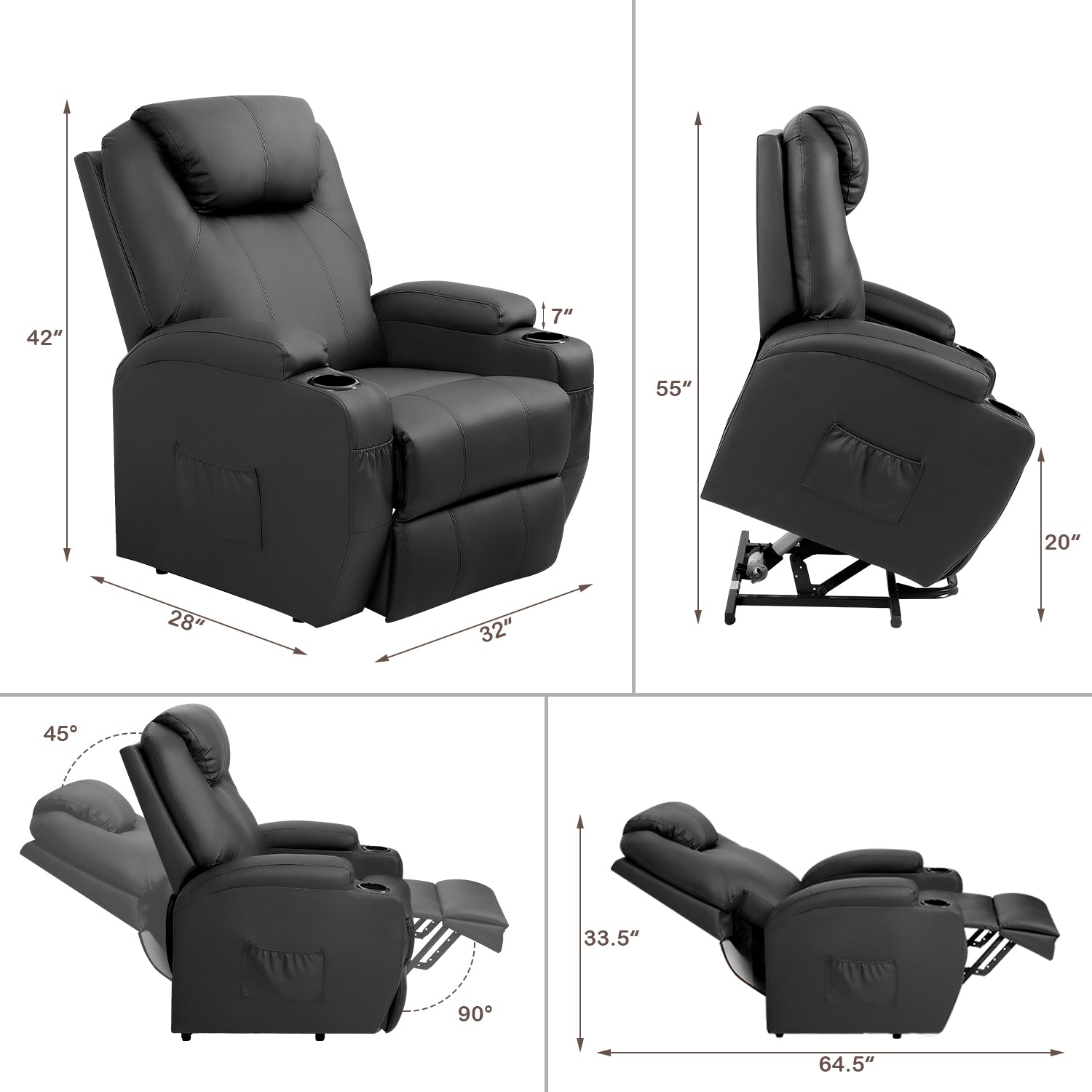 homall-recliner-chair-aufstehsessel-pu-leder-schwarz-heizung image 2