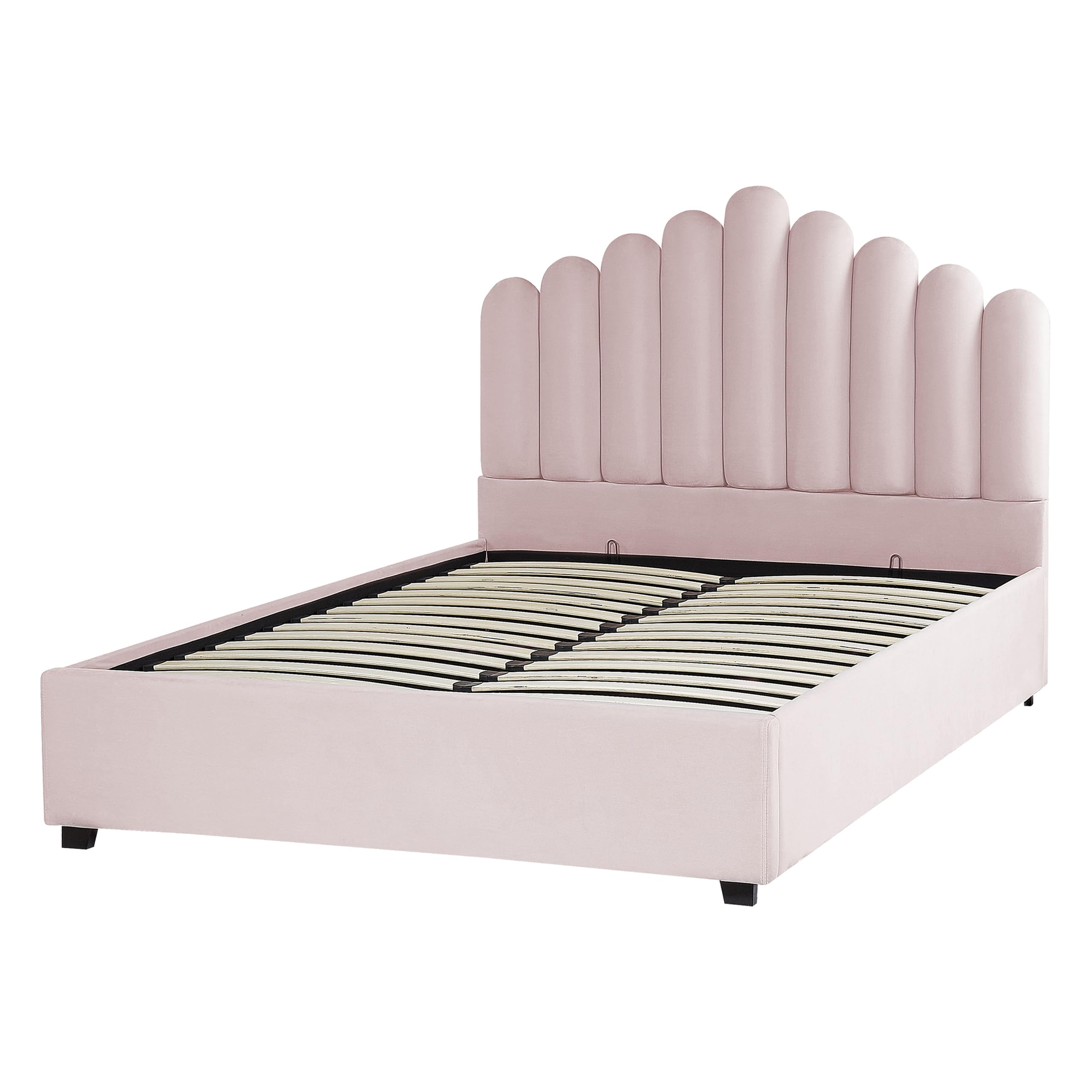 beliani-vincennes-polsterbett-140x200-rosa-samt-stauraum image 7