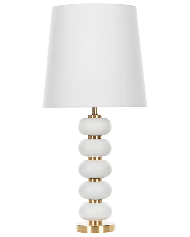 beliani-frio-tischleuchte-wei-gold-80-cm-kugeln image 1