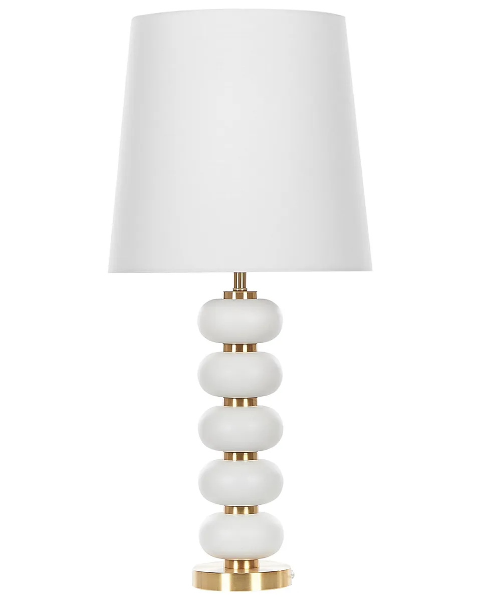 beliani-frio-tischleuchte-wei-gold-80-cm-kugeln image 1