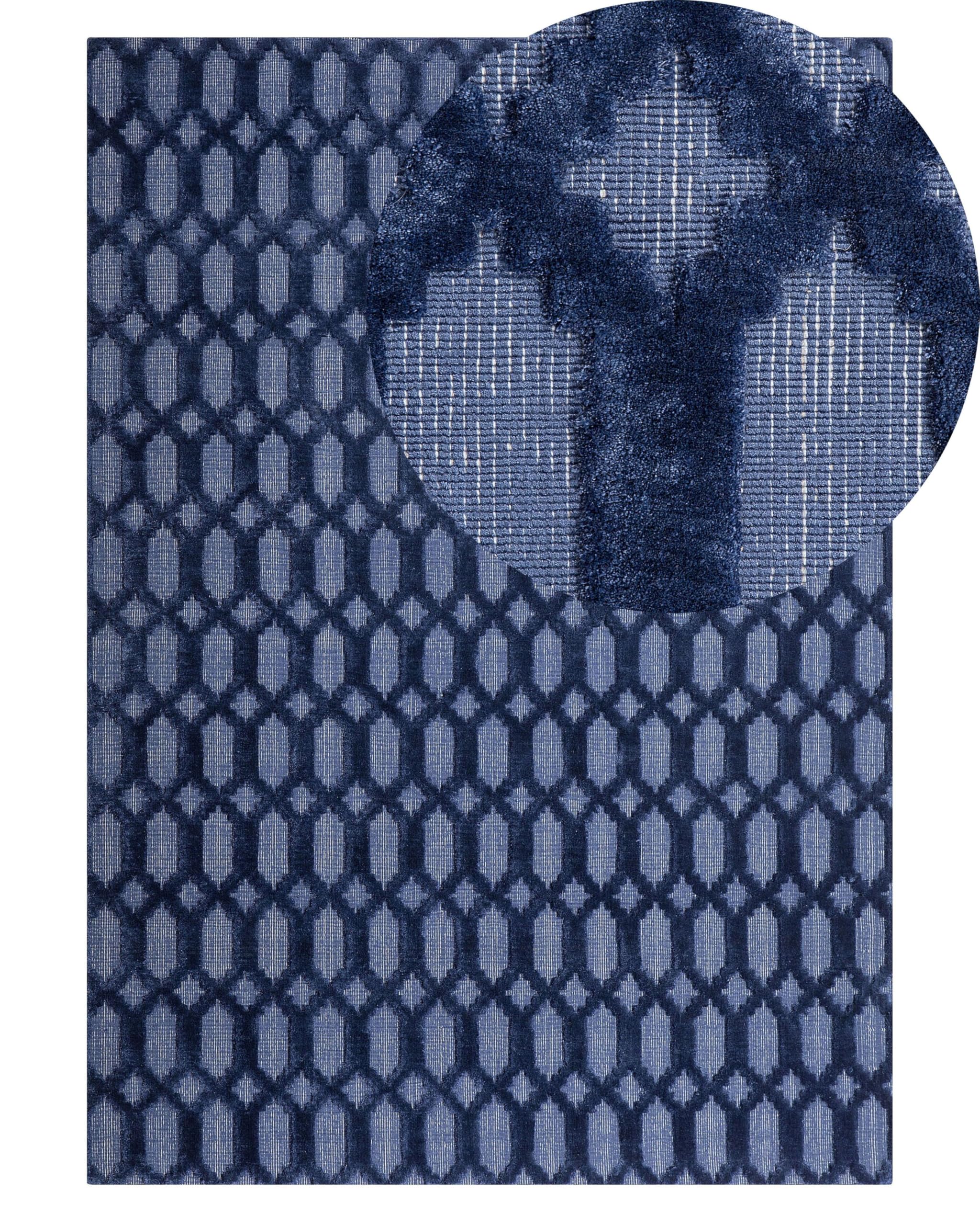 beliani-cizre-teppich-140-x-200-cm-blau-viskose image 1