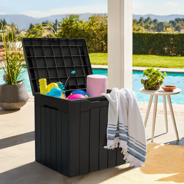 homall-aufbewahrungsbox-gartenbox-schwarz-31-gallonen image 1