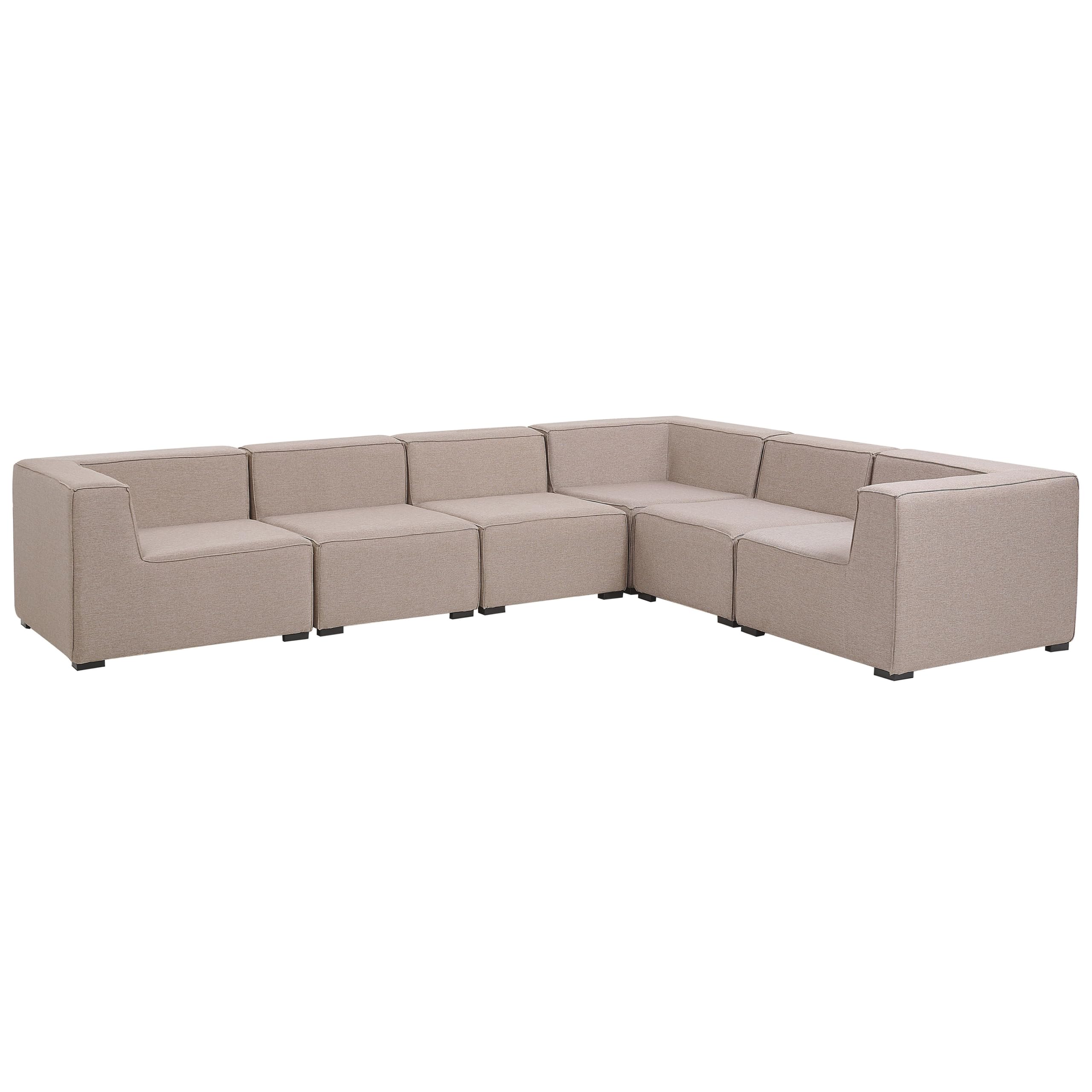 beliani-arezzo-lounge-set-7-teilig-beige-linksseitig-outdoor image 6