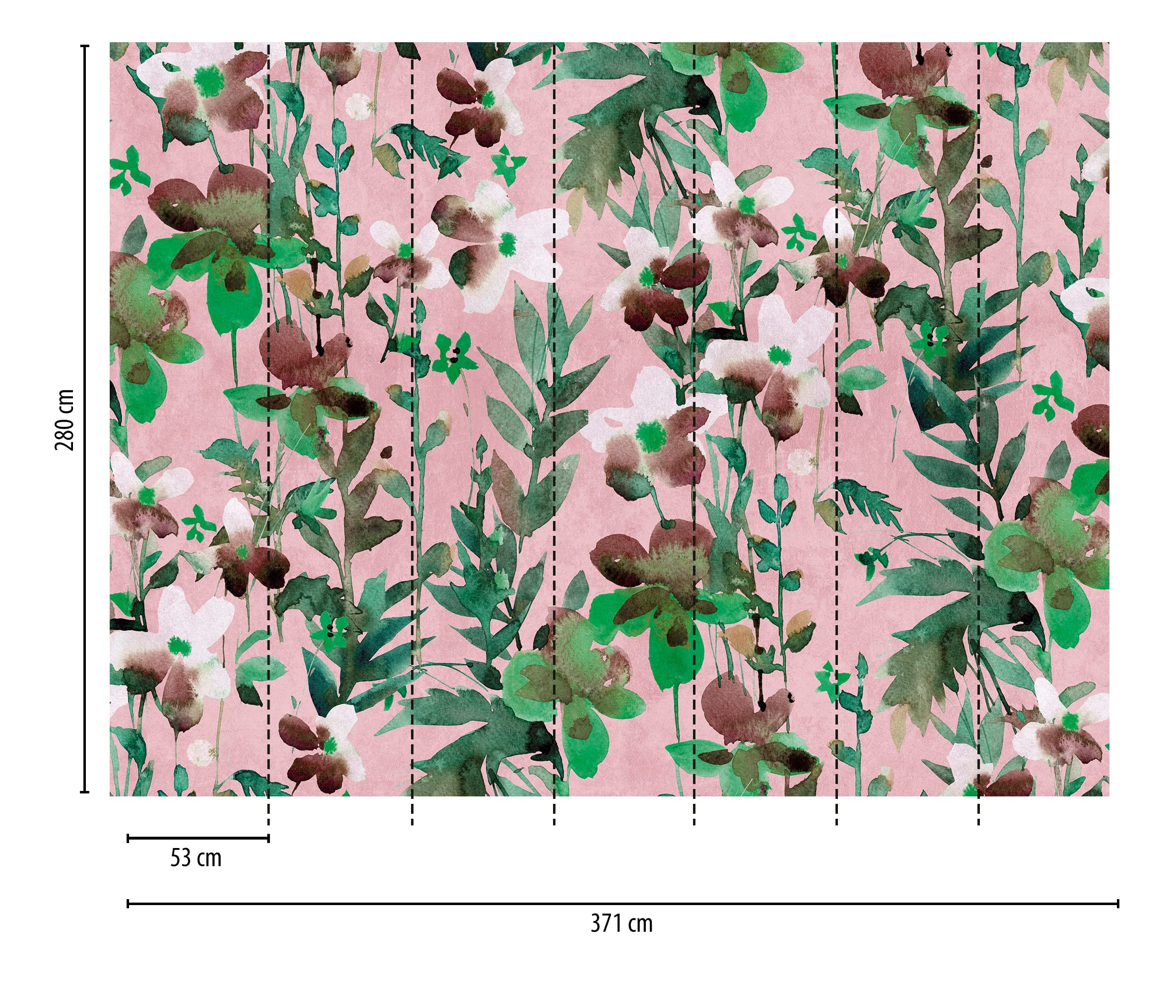 a-s-cr-ation-fototapeten-382731-fototapete-blumen-gr-n-rosa image 4