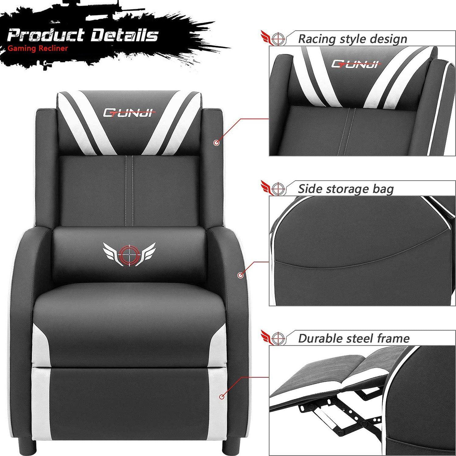 homall-gaming-recliner-relaxsessel-kunstleder-blau-165-grad image 5