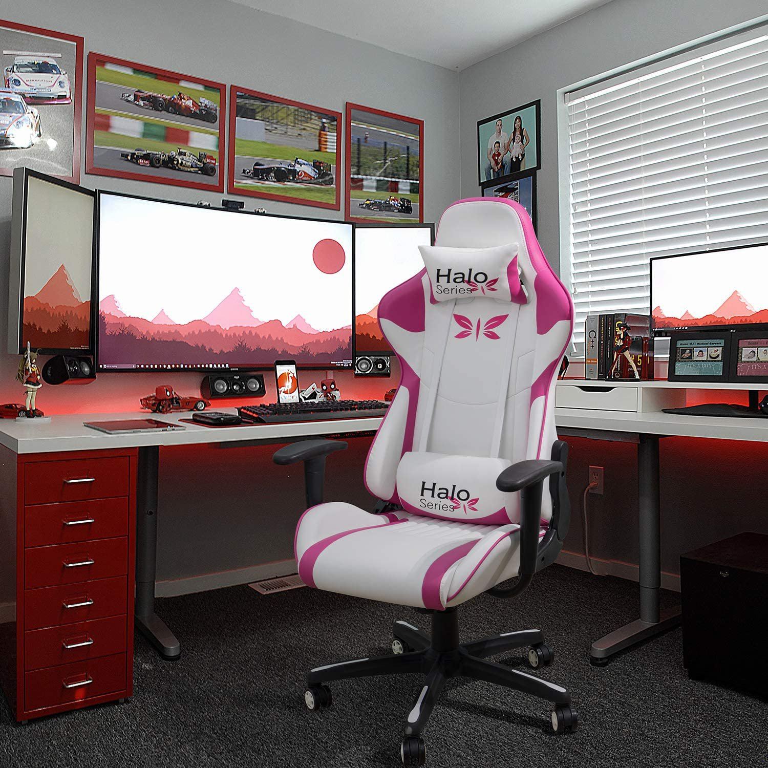 homall-gaming-chair-gamingstuhl-wei-pink-halo-mit-kissen image 2