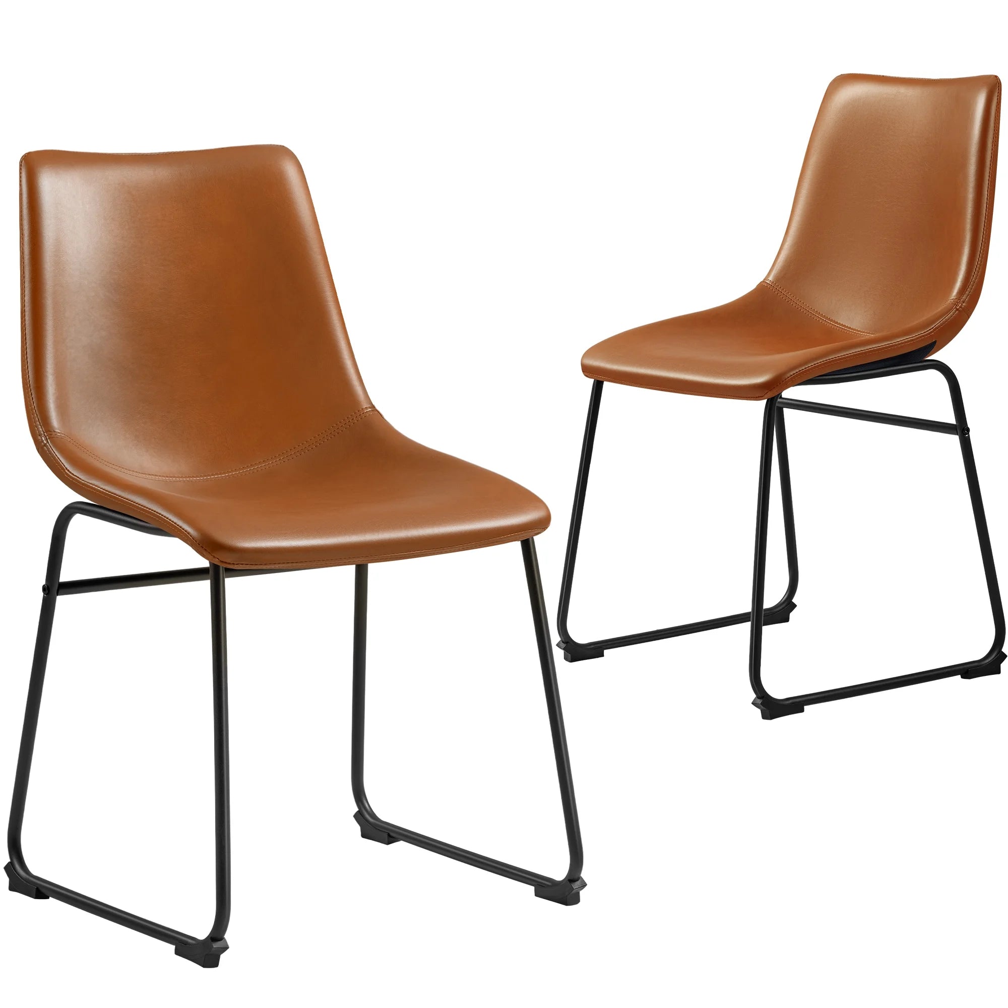 homall-bar-stool-barhocker-18-zoll-braun-2er-set-pu-leder image 2
