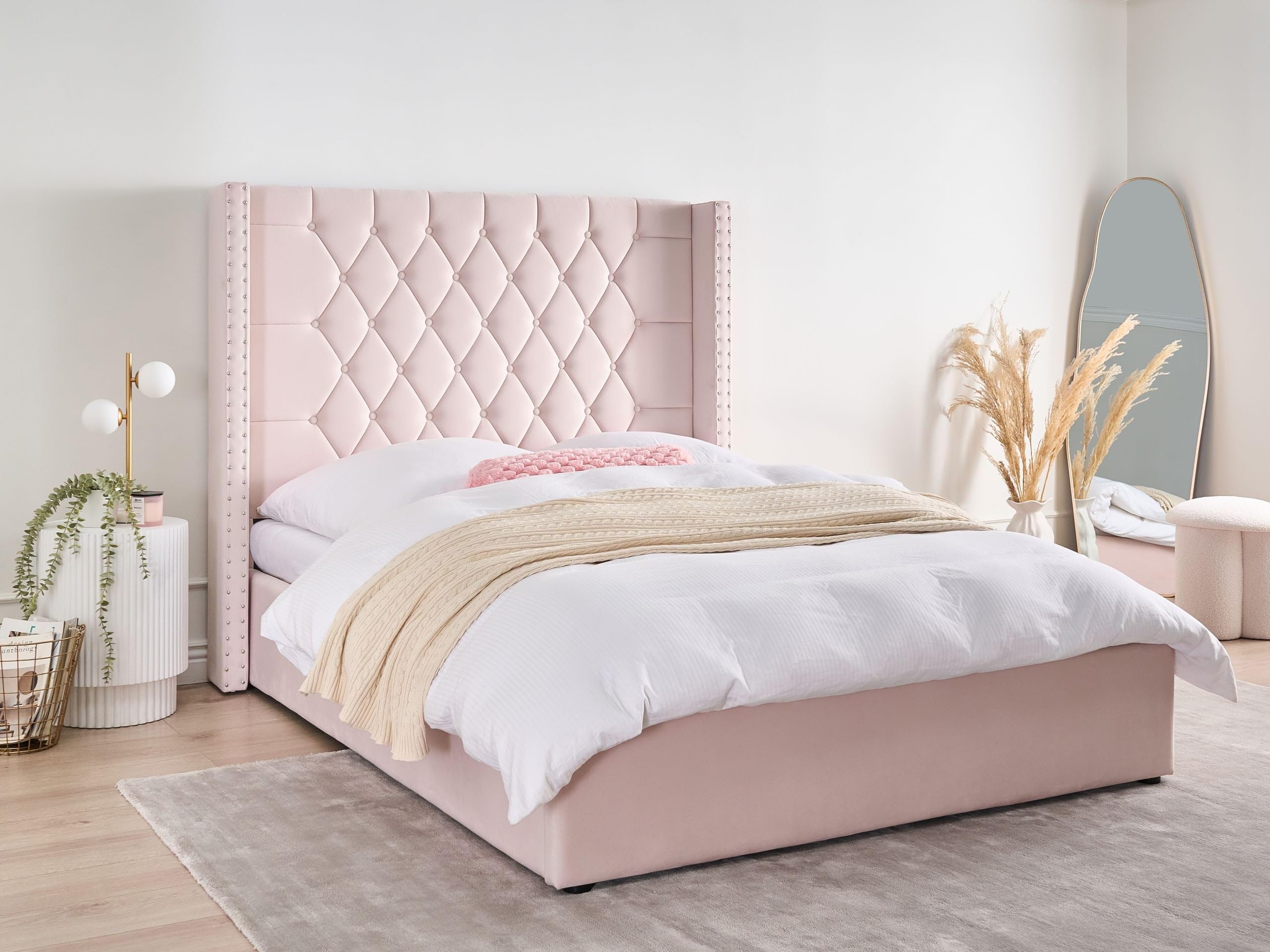 beliani-lubbon-polsterbett-140x200-rosa-samt-mit-bettkasten image 2