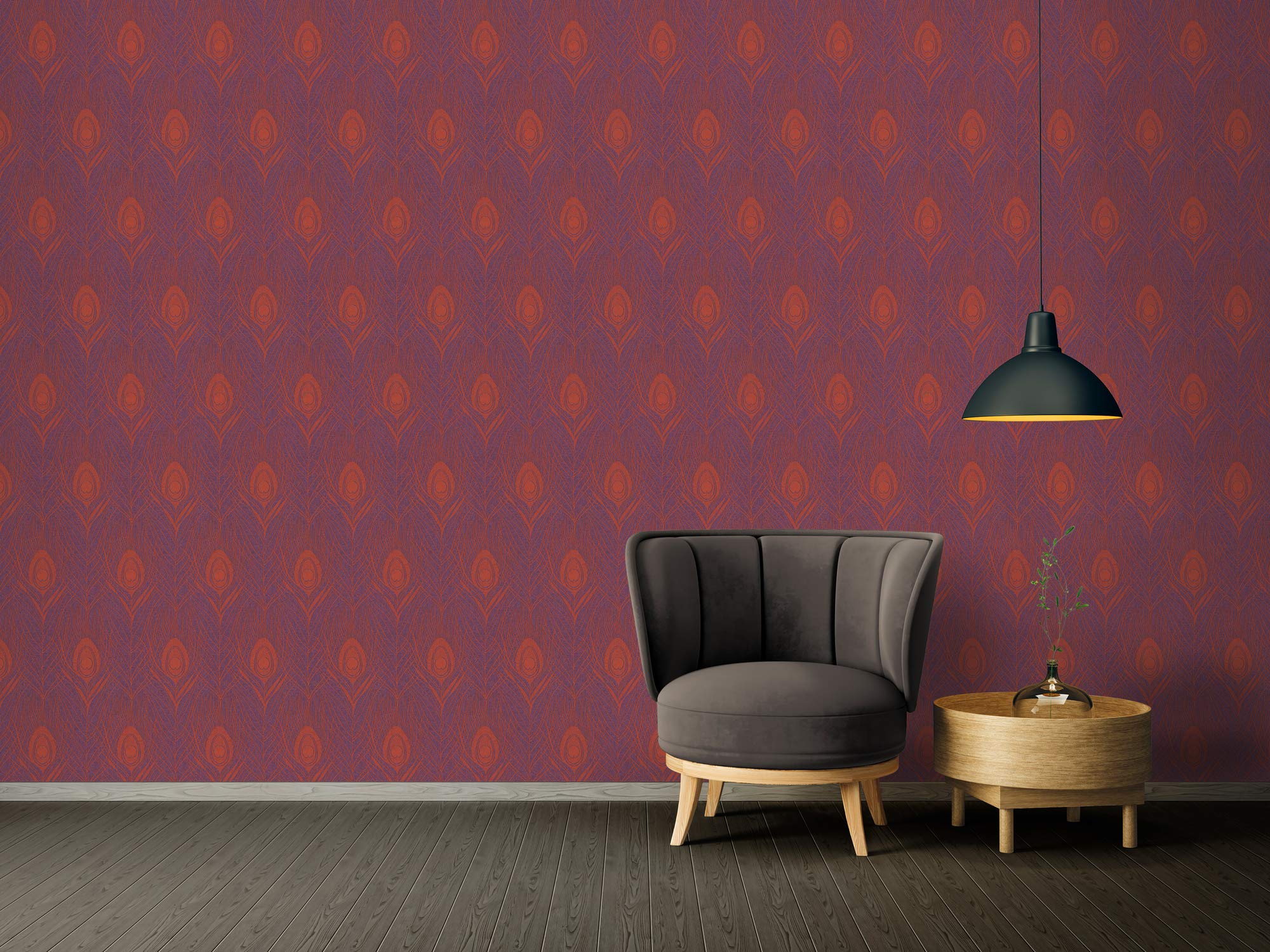 a-s-cr-ation-absolutely-chic-36971-5-vliestapete-feder-rot-lila image 4