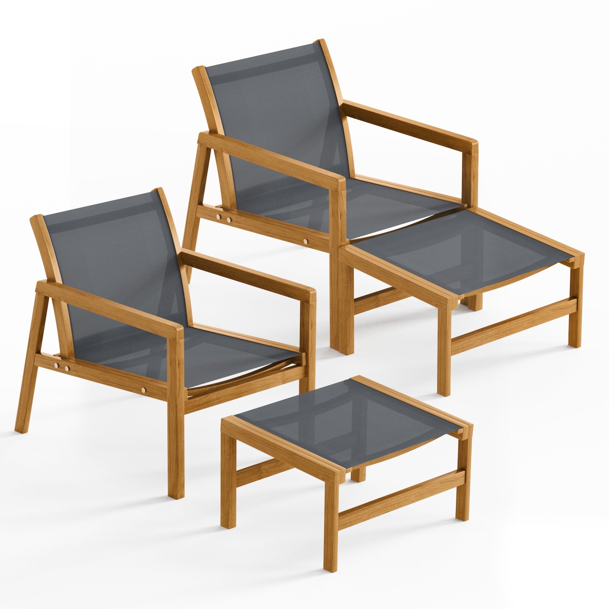 homall-patio-set-4-tlg-akazie-textilene-mit-hocker image 5