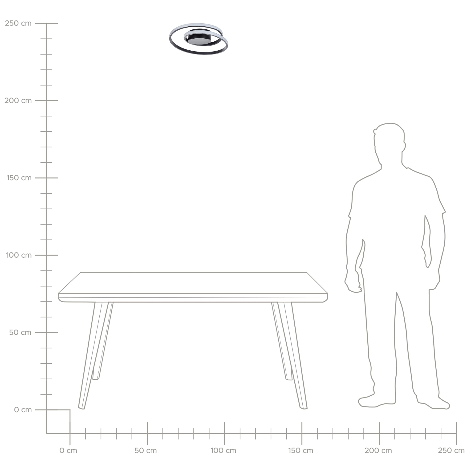 beliani-naryn-deckenleuchte-led-schwarz-spiral-wohnzimmer image 7