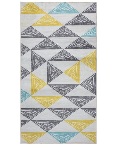 beliani-kalen-teppich-80-x-150-cm-grau-gelb-dreieckmuster image 8
