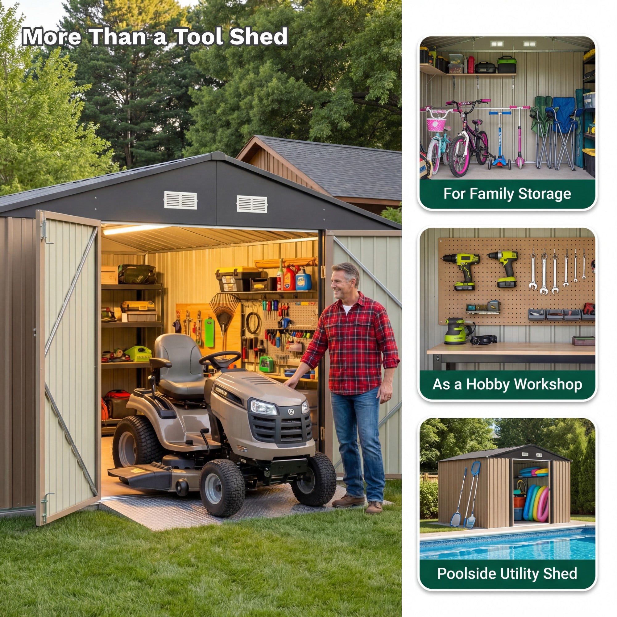 homall-metal-shed-ger-teschuppen-10x12ft-braun-metall-abschlie-bar image 3