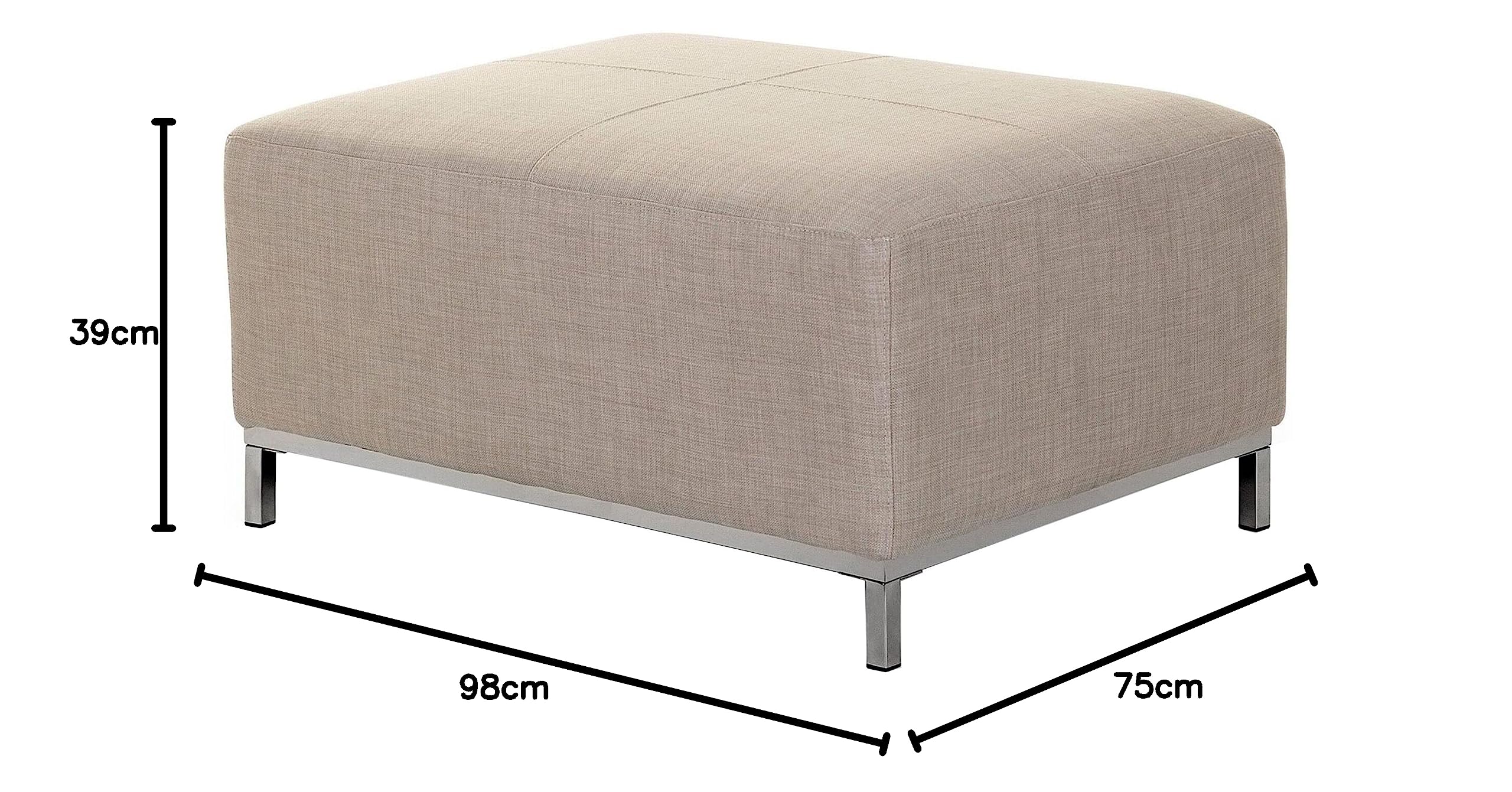 beliani-oslo-ottomane-95x71-stoff-beige-schaumstoff image 2
