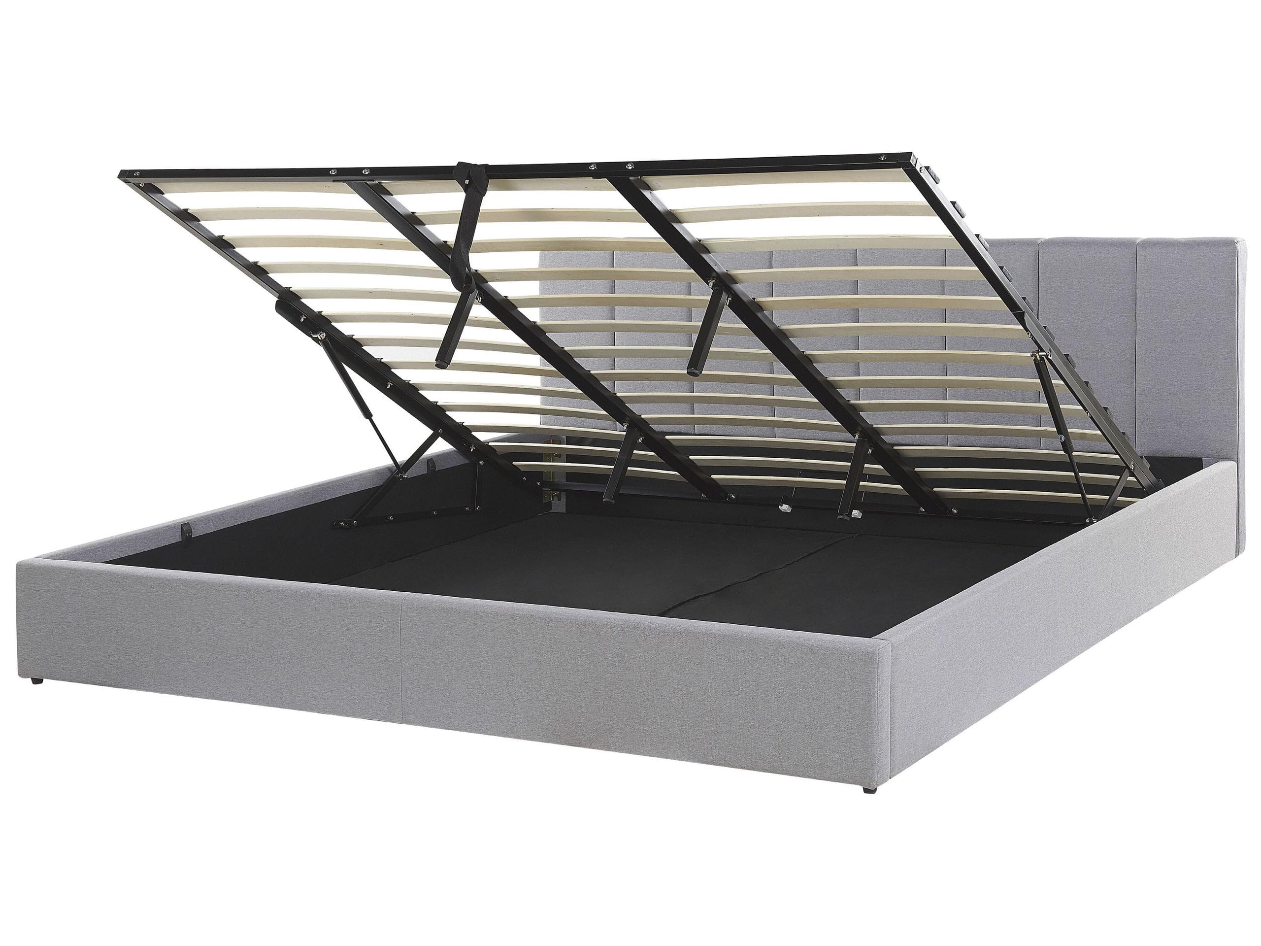beliani-dreux-bett-180x200-hellgrau-mit-bettkasten-stauraum image 1