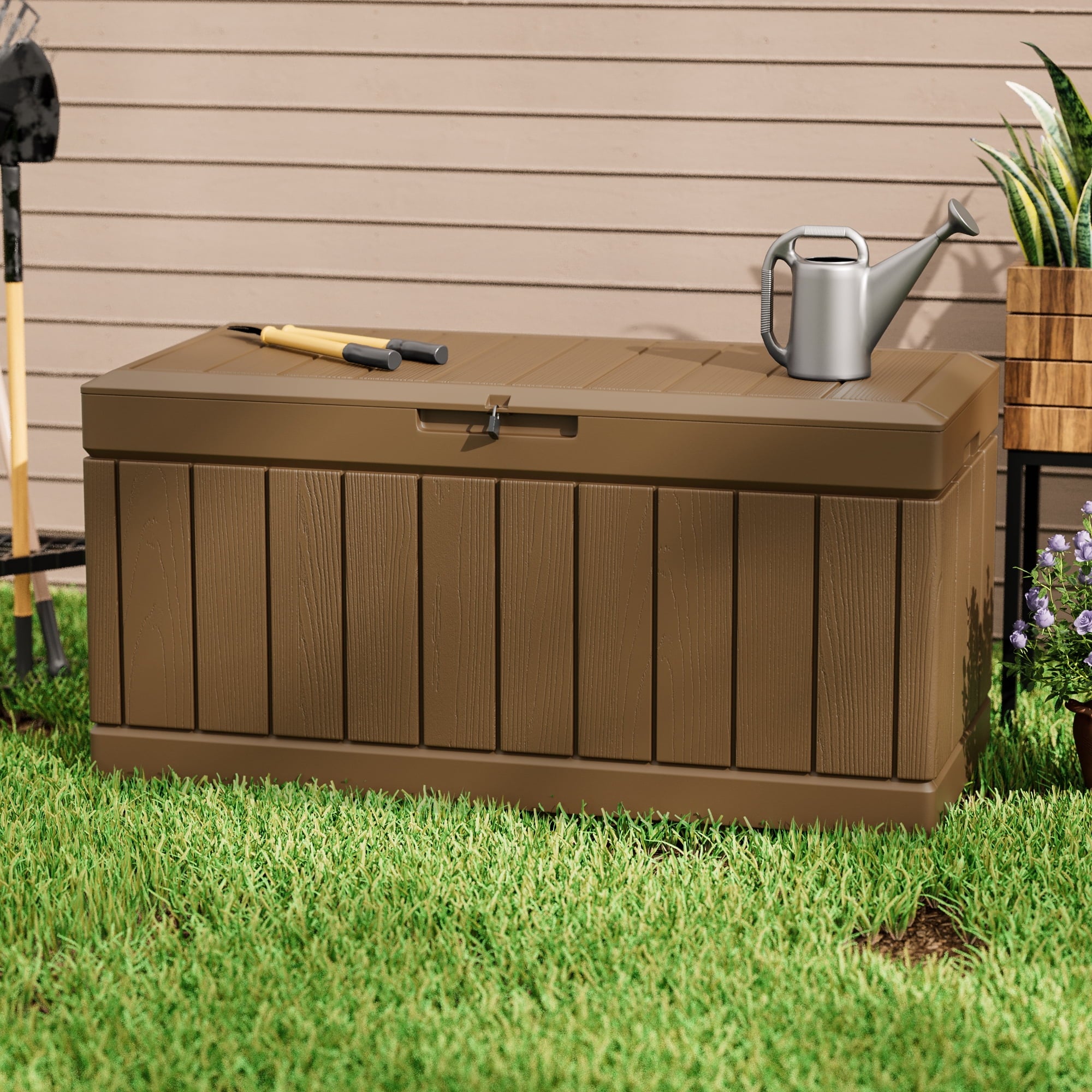 homall-patio-furniture-deck-box-gartenbox-310l-braun image 7