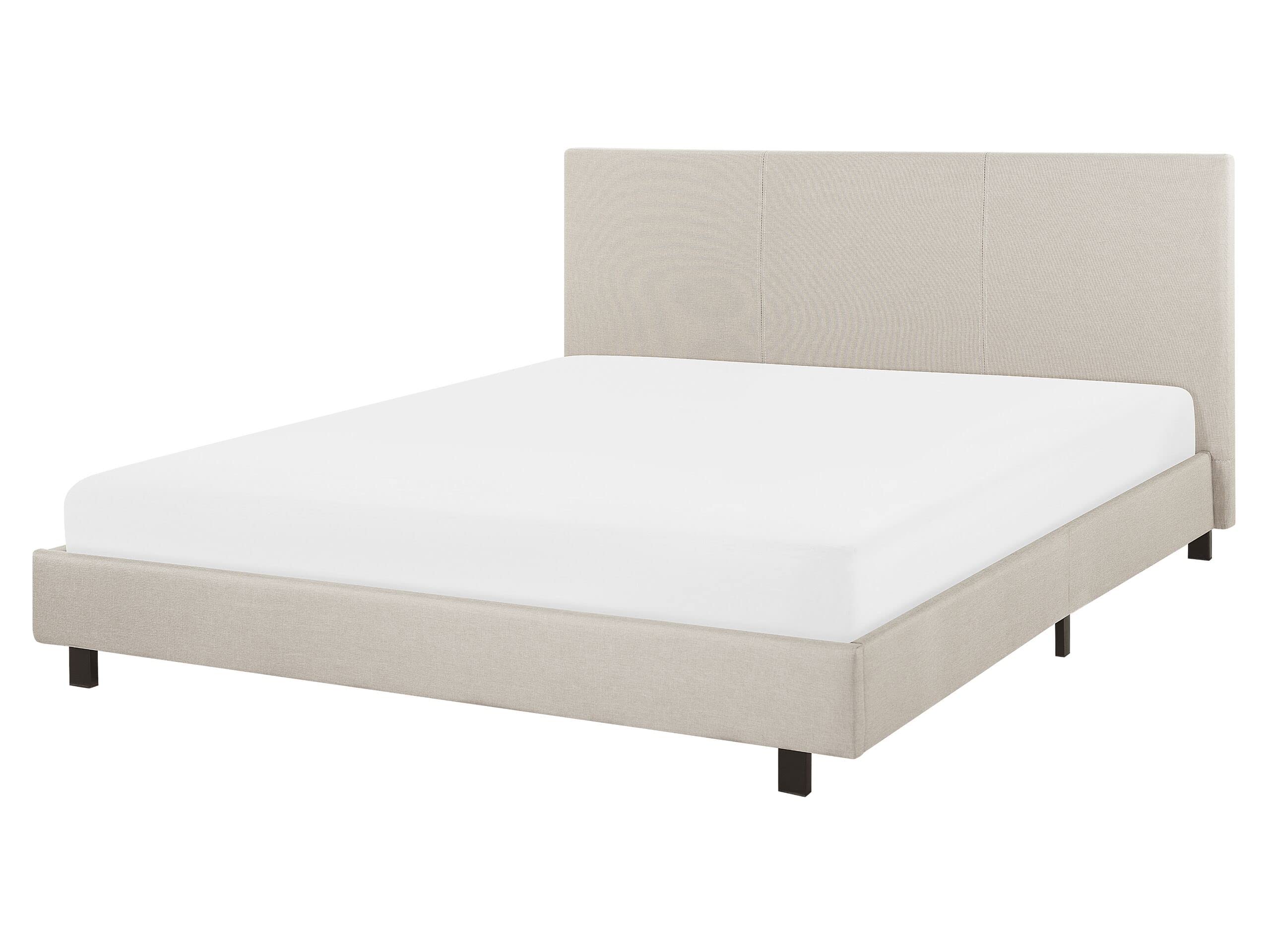 beliani-albi-polsterbett-160x200-beige-stoff-mit-lattenrost image 1