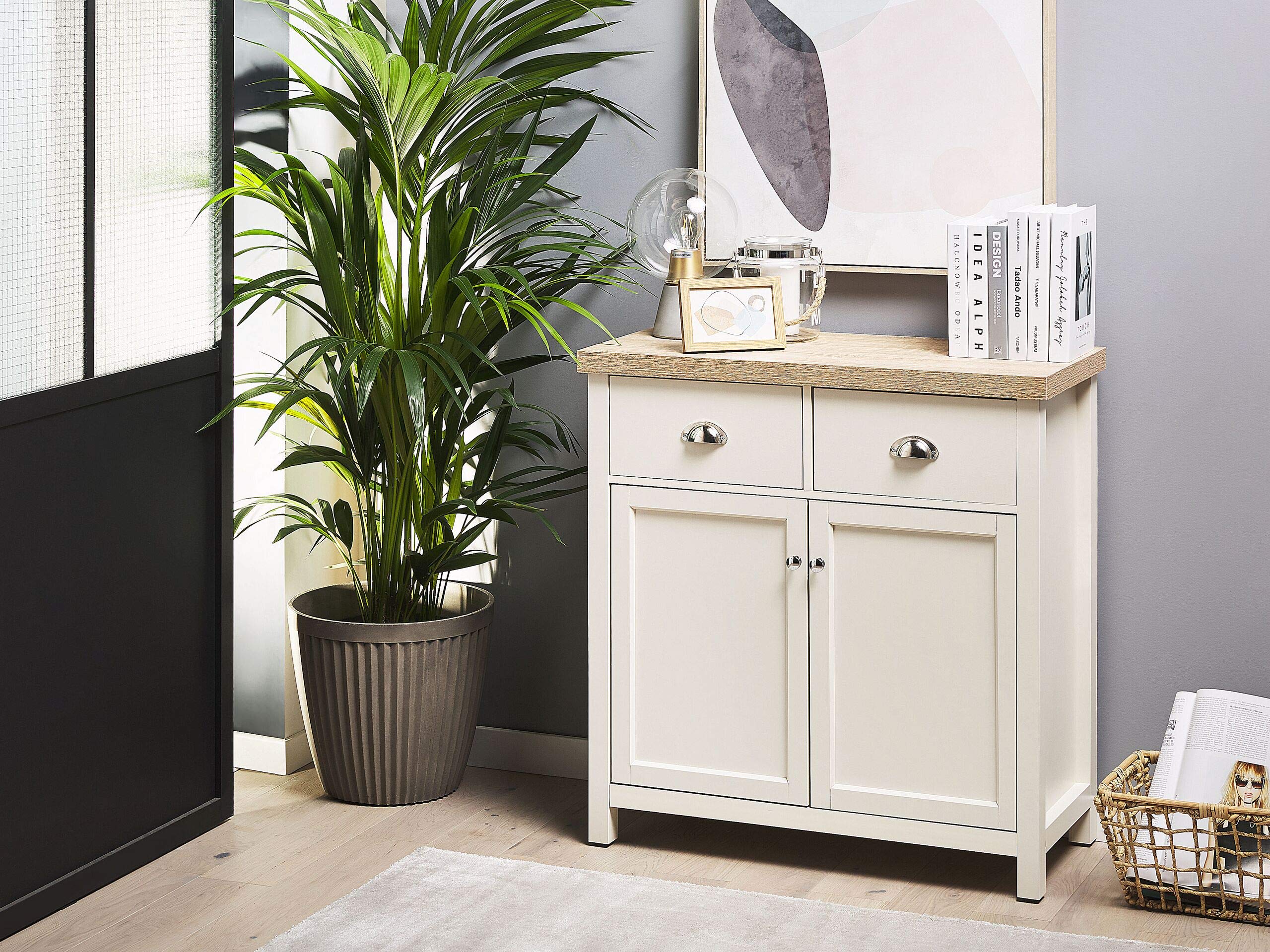 beliani-clio-kommode-beige-heller-holzton-mdf-schubladen-f-cher image 2