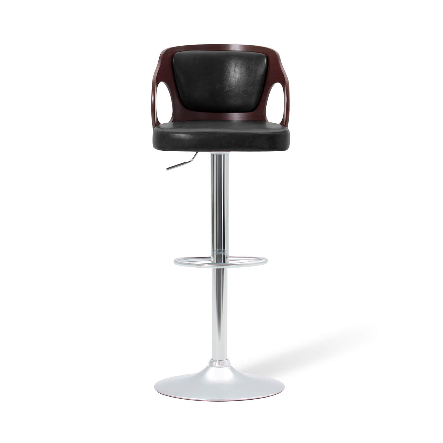 homall-bar-stool-barhocker-h-henverstellbar-schwarz-kunstleder image 2
