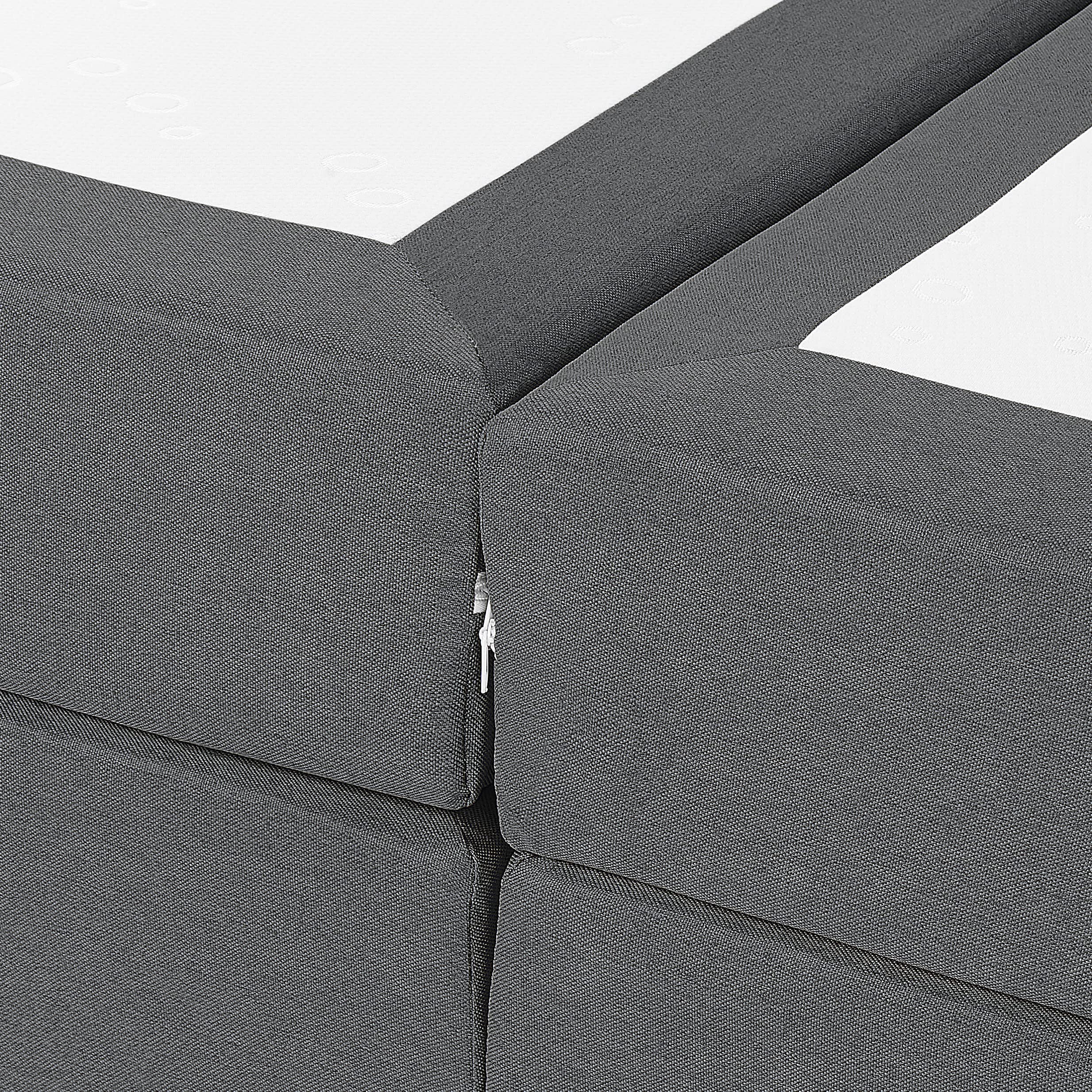 beliani-betten-boxspringbett-160x200-cm-dunkelgrau-polyester image 6