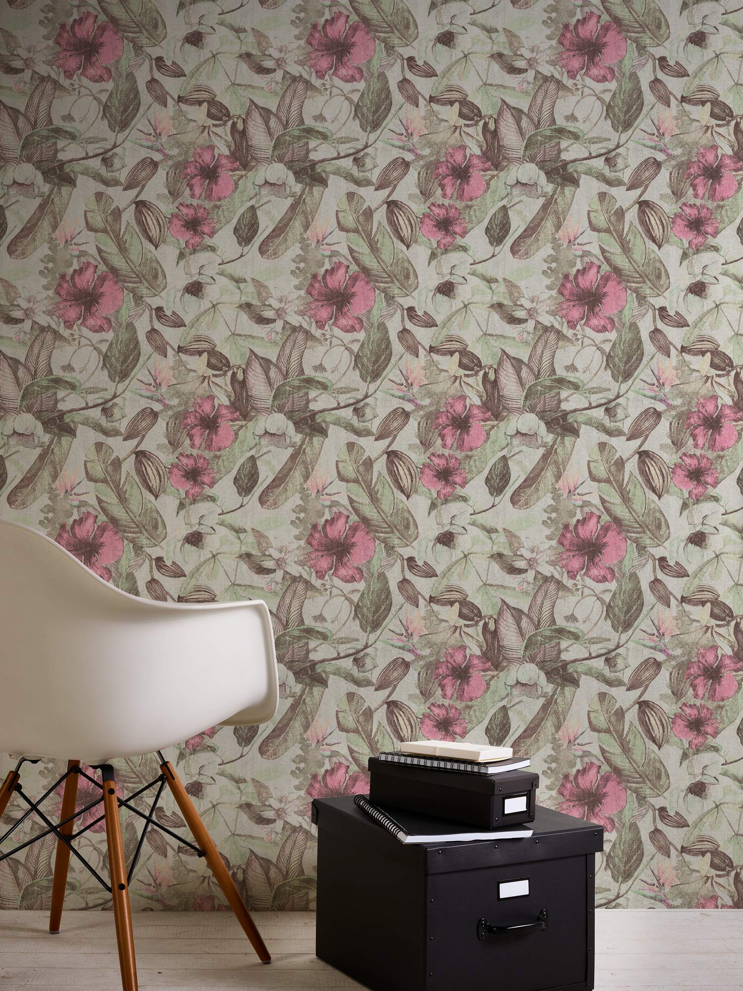 a-s-cr-ation-greenery-37216-4-vliestapete-gr-n-rosa-grau-dschungel image 5